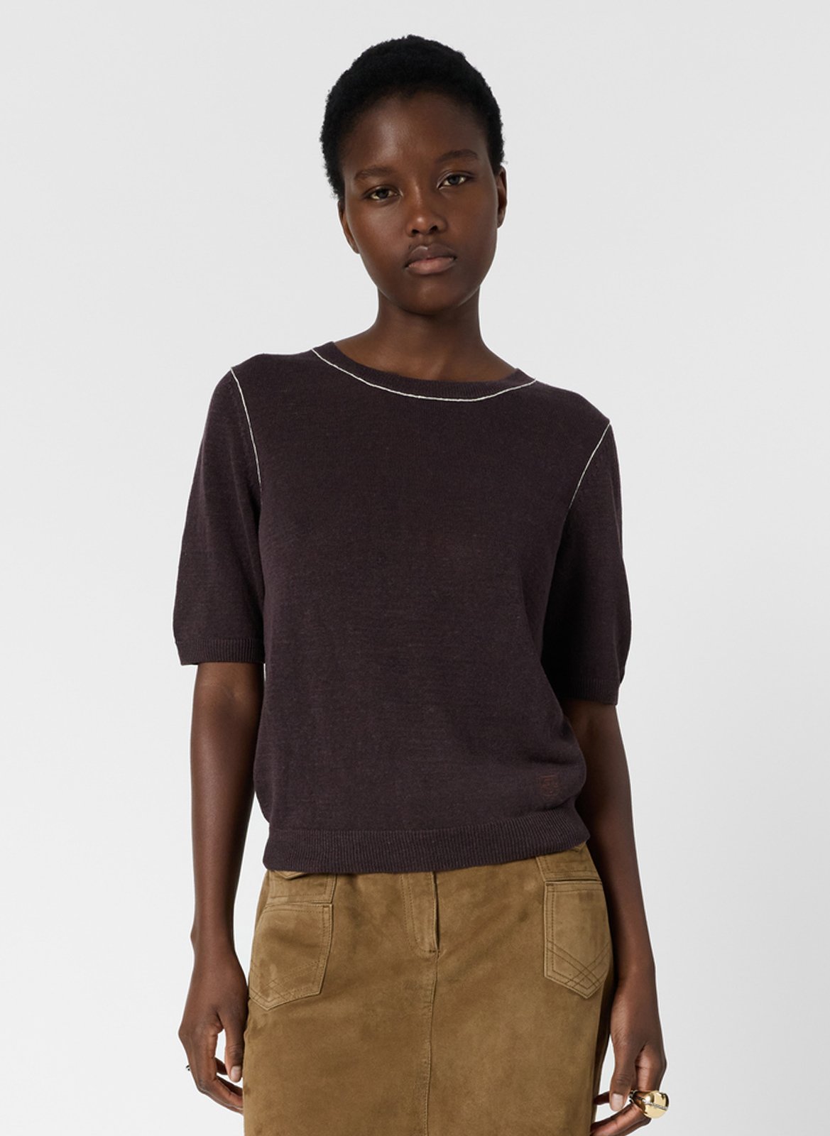 Rundhalspullover aus Leinen-Mix GERARD DAREL