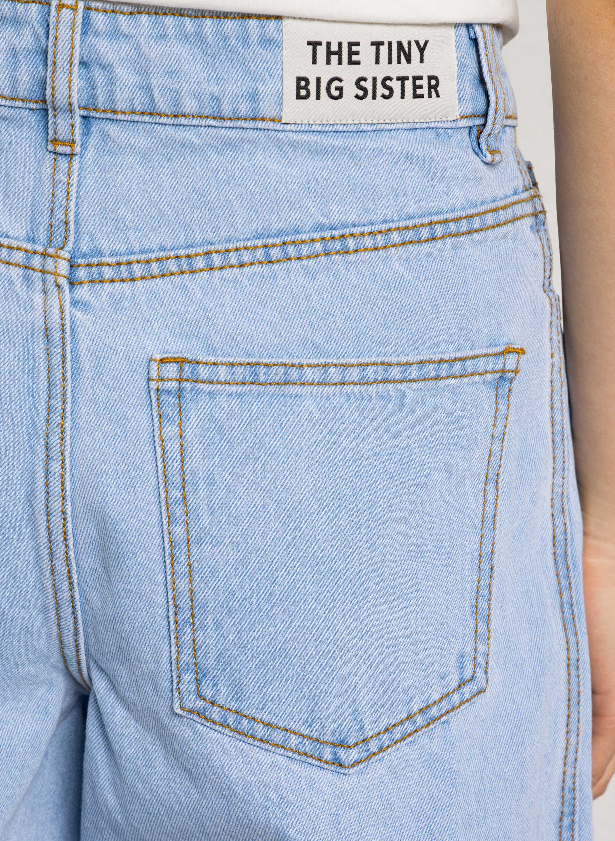 Wide-leg embroidered jeans THE TINY BIG SISTER Blue