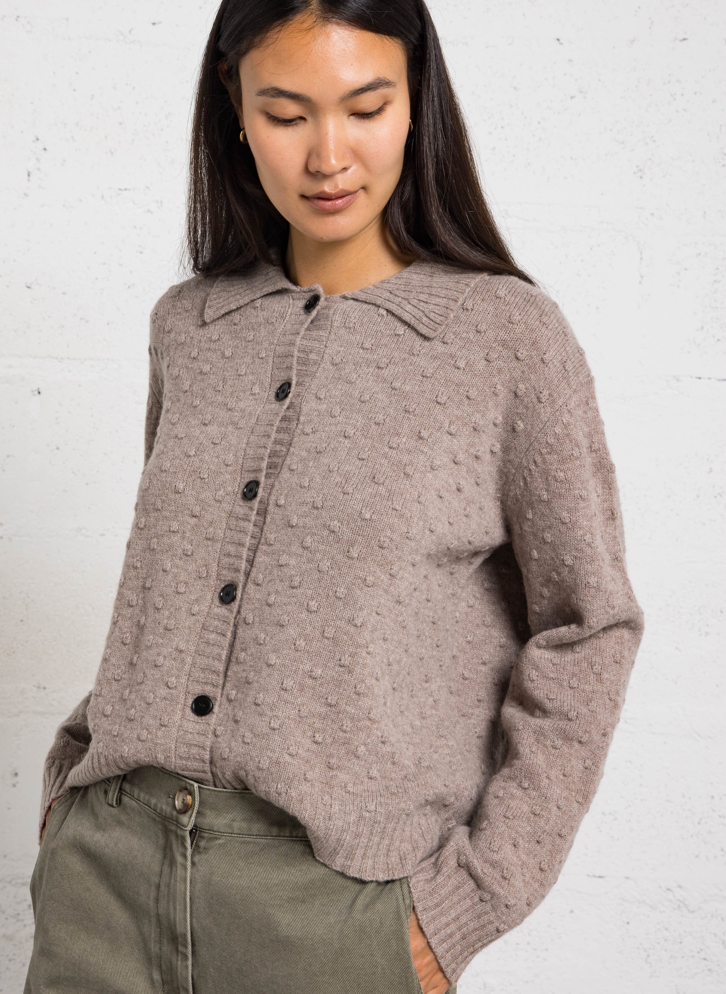 Straight wool relief vest RUE DE TOKYO Beige
