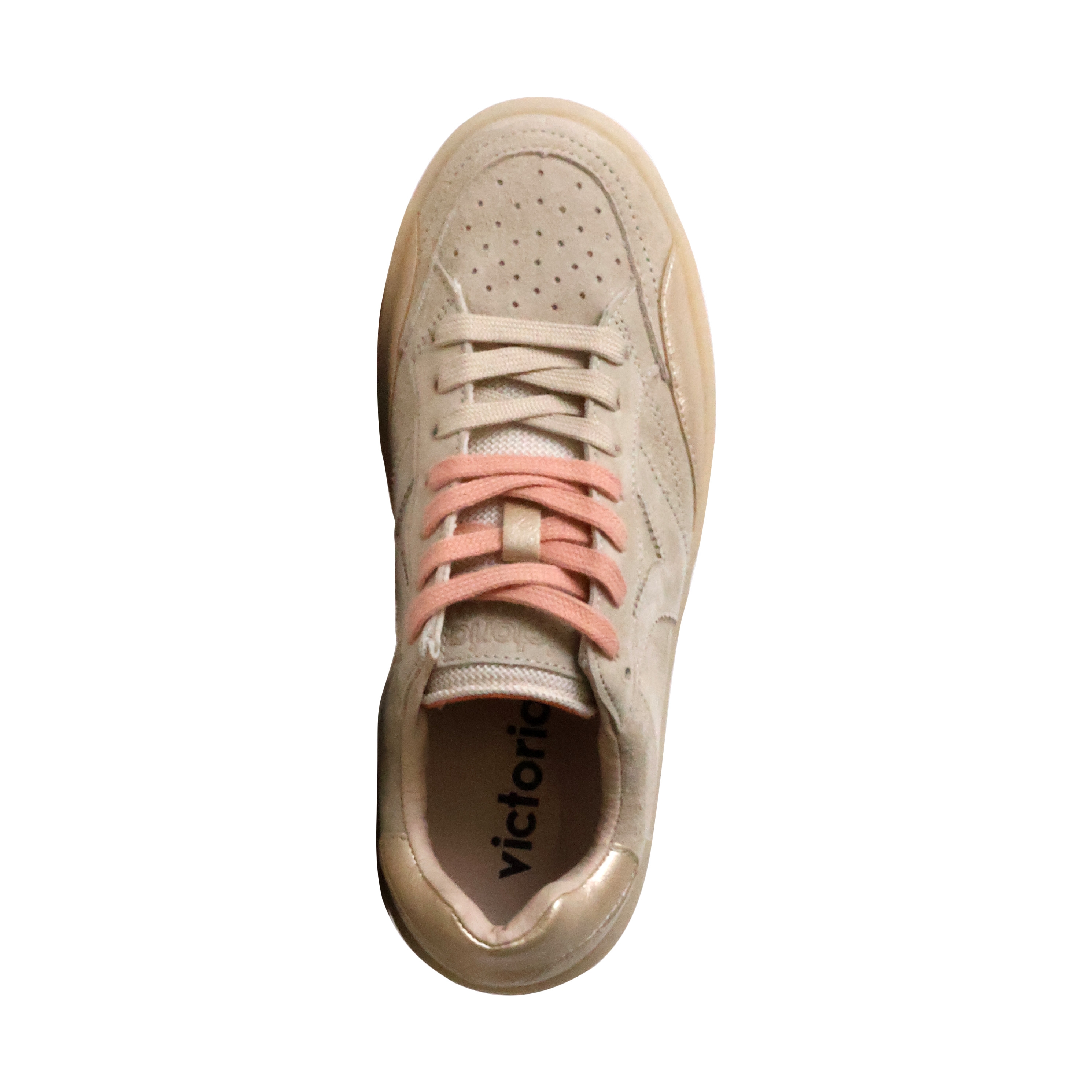 Leather trainers VICTORIA Beige