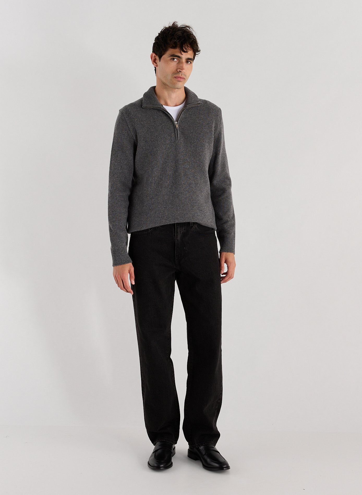 Pull gefil en maille gefil-h AU PRINTEMPS PARIS Gris