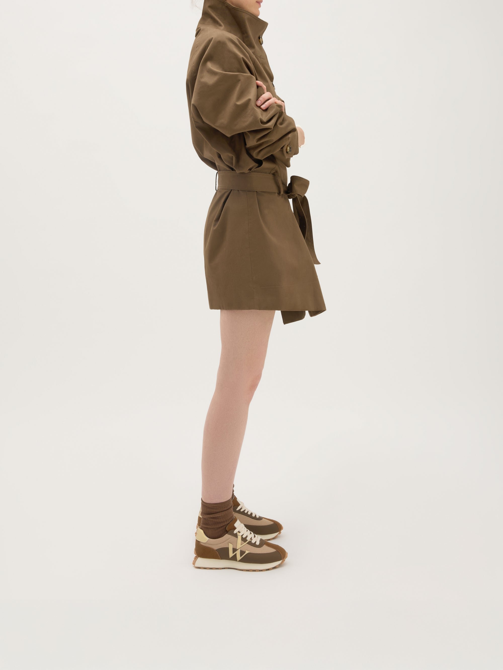 Sneakers with monogram on running sole VANESSA WU Green