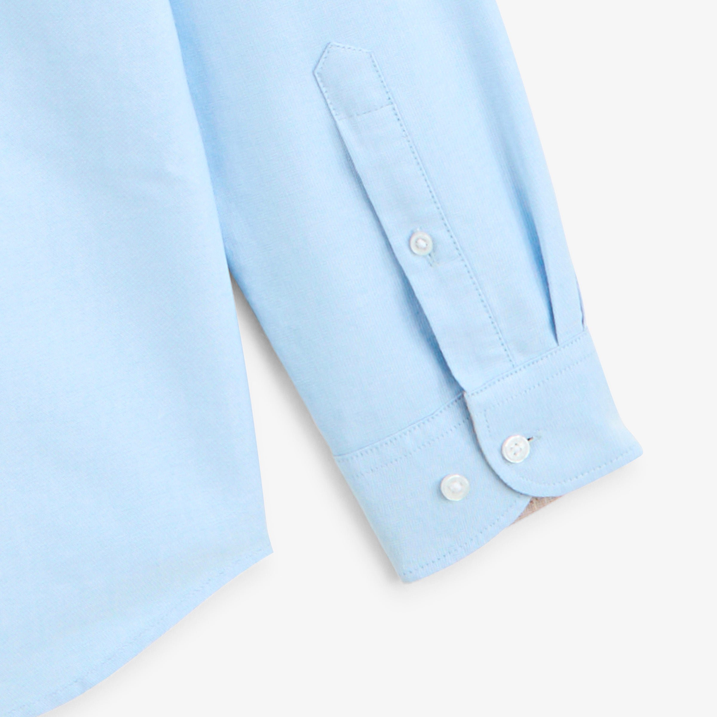 Long sleeve Oxford shirt with light blue strap SERGE BLANCO Blue