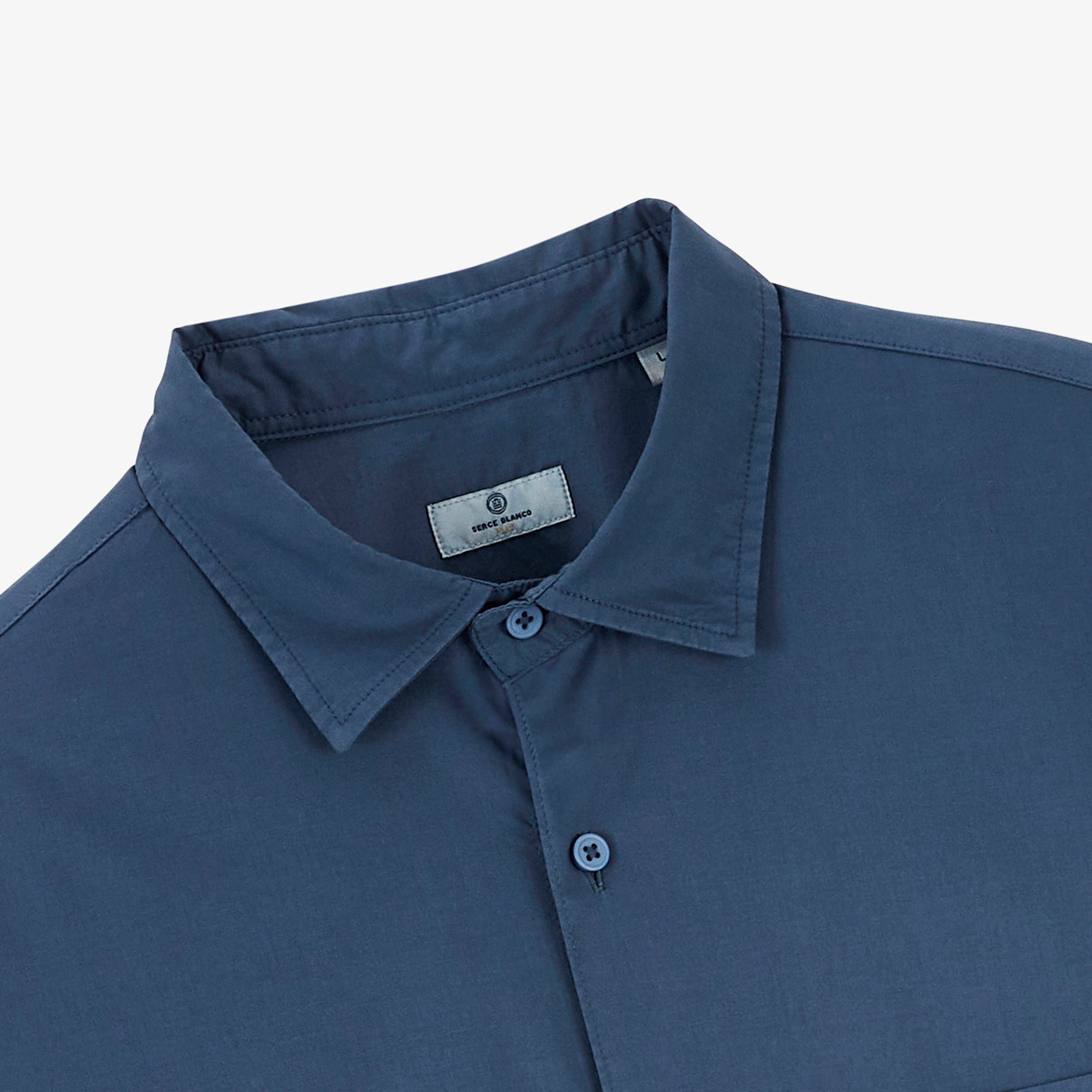 SBPLAY blue stretch twill long-sleeved shirt SERGE BLANCO Blue