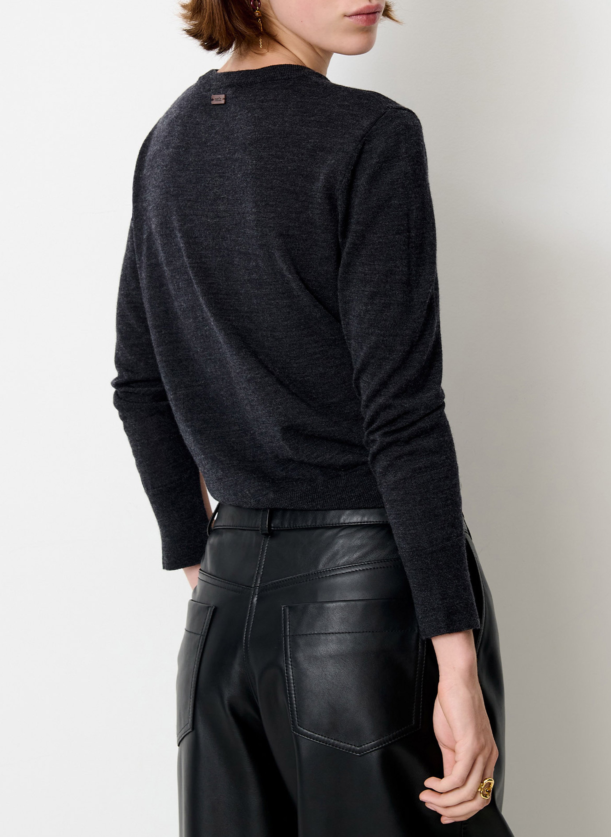 Abidjan wool round-neck sweater SESSUN Grey