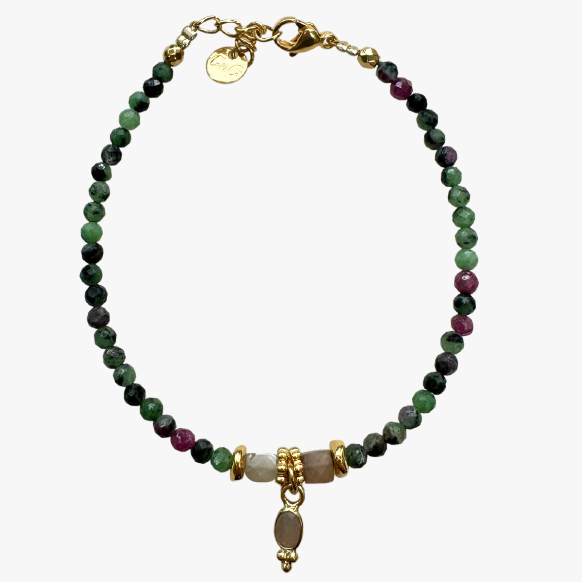 Ruby zoisite bracelet GINANDGER Blue