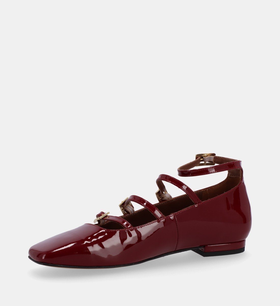 Ballerines mary jane en cuir ALOHAS Rouge