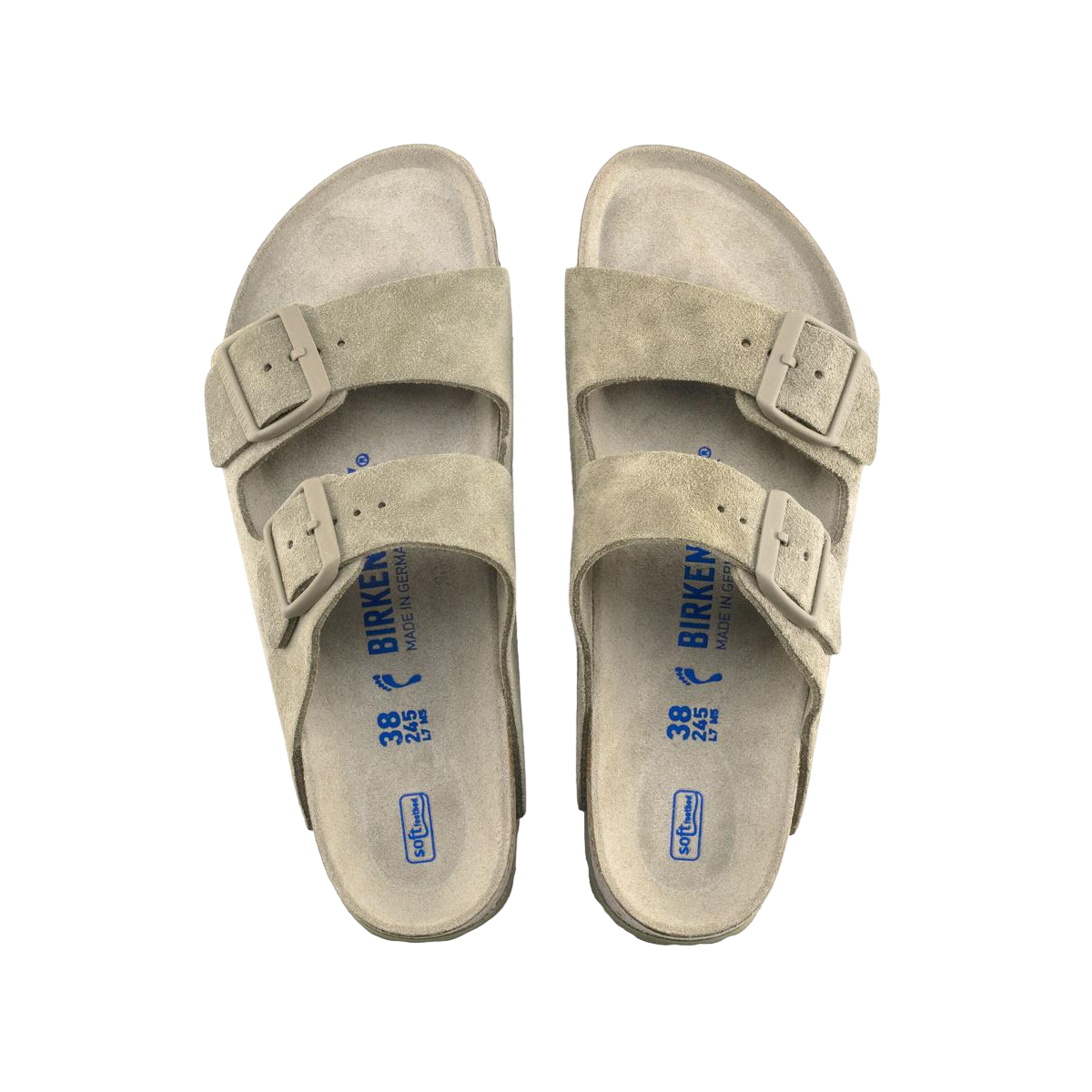 Faux leather sandals BIRKENSTOCK Grey