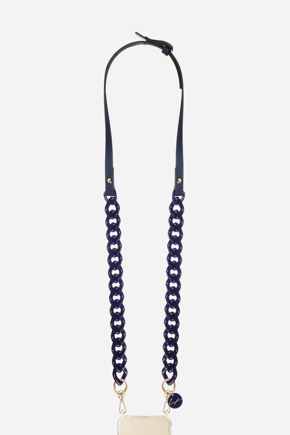 Resin phone chain LA COQUE FRANCAISE Blue