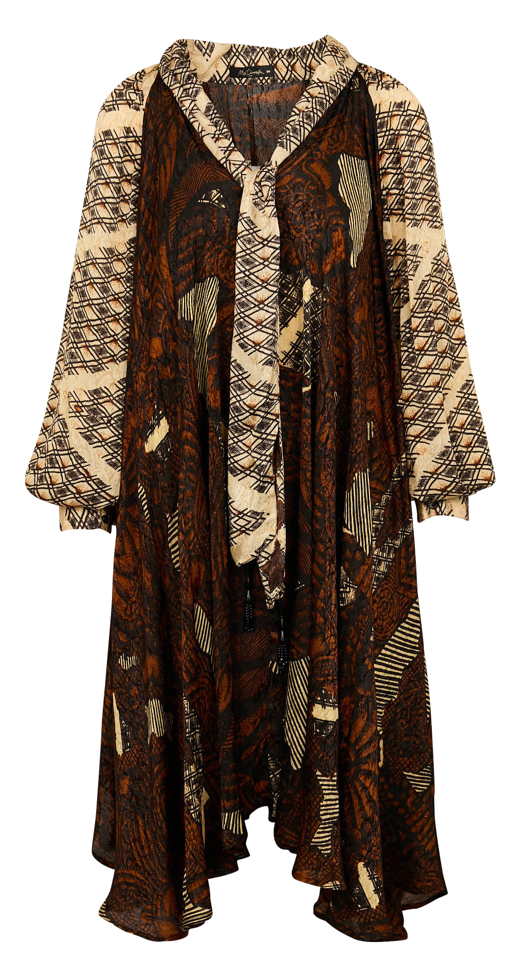 Robe midi col lavallière imprimée MES DEMOISELLES Multicolore