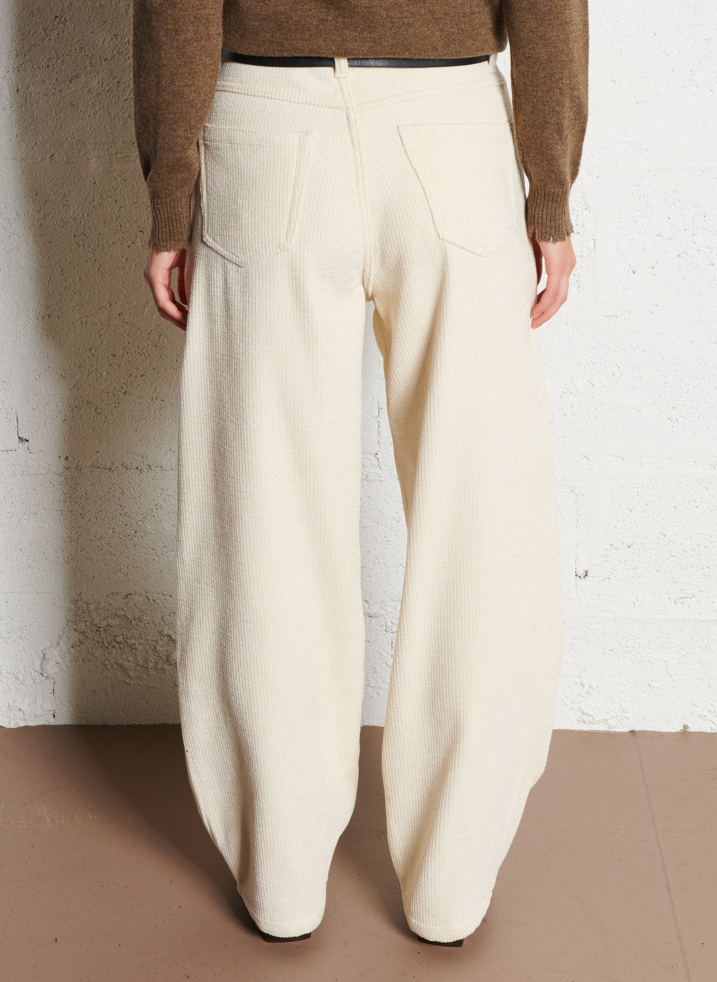 Rechte corduroy jeans MARGAUX LONNBERG Wit