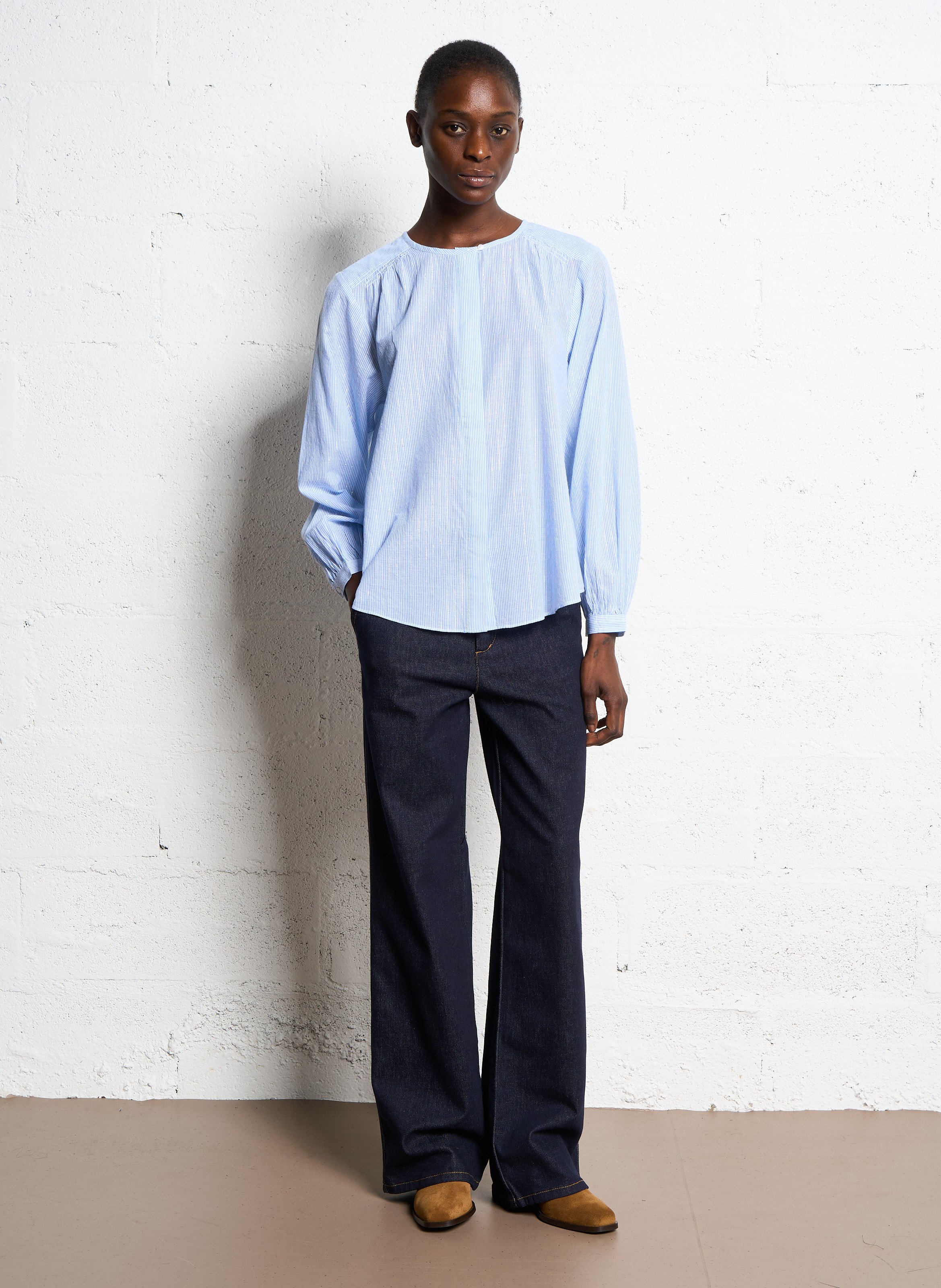 Raw straight jeans VILA Blue