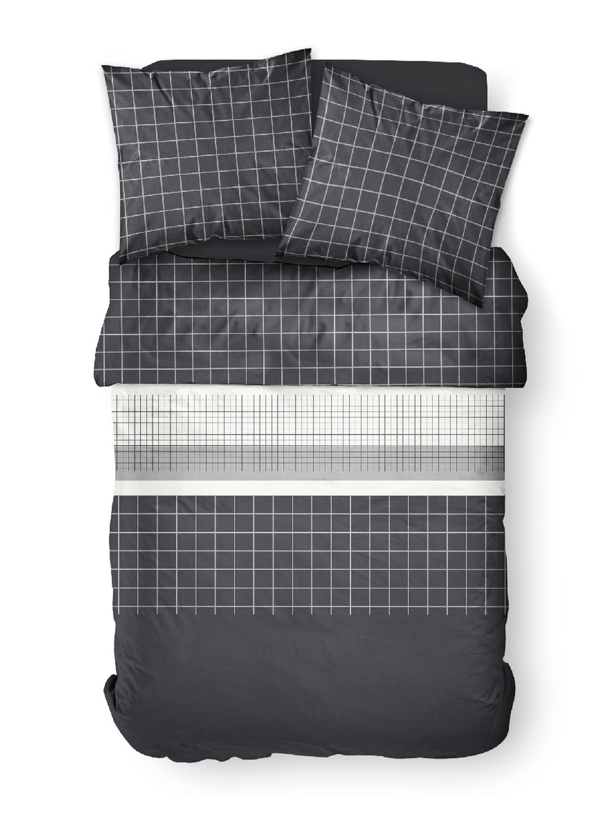 Printed cotton bedding set TODAY LINGE DE MAISON Black
