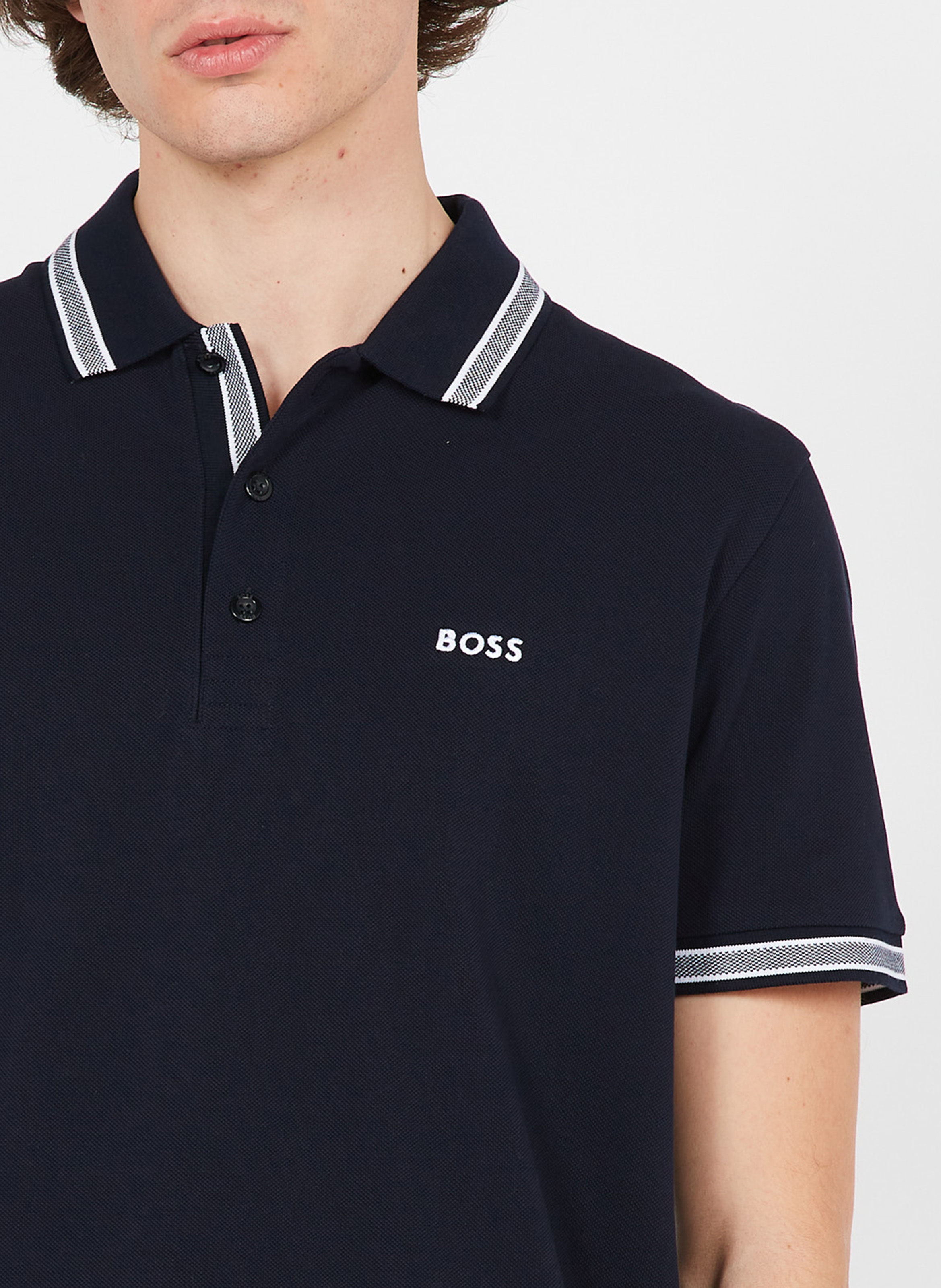 Regular-fit cotton polo shirt BOSS Blue