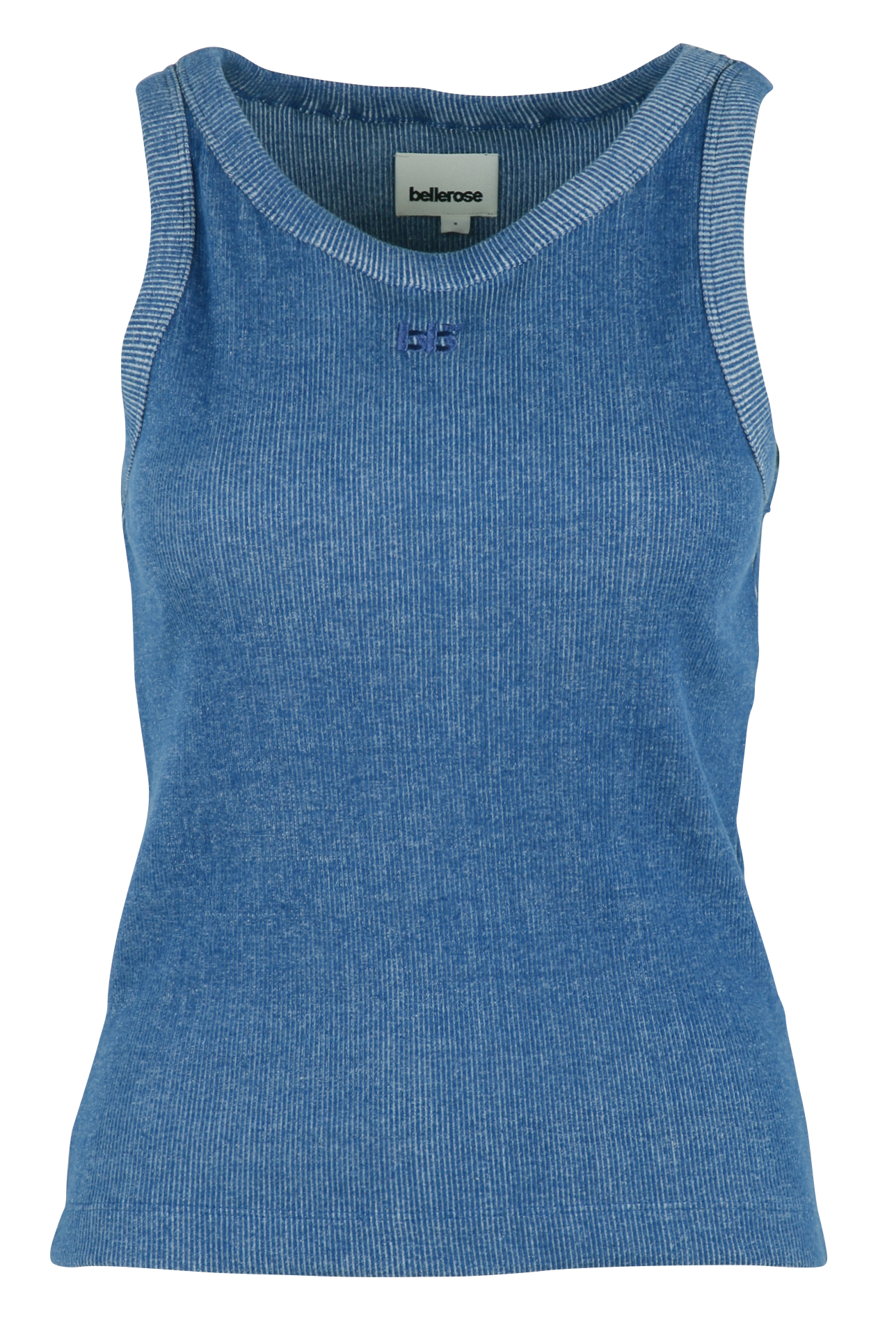 Katoenen blouse met ronde hals Grijs