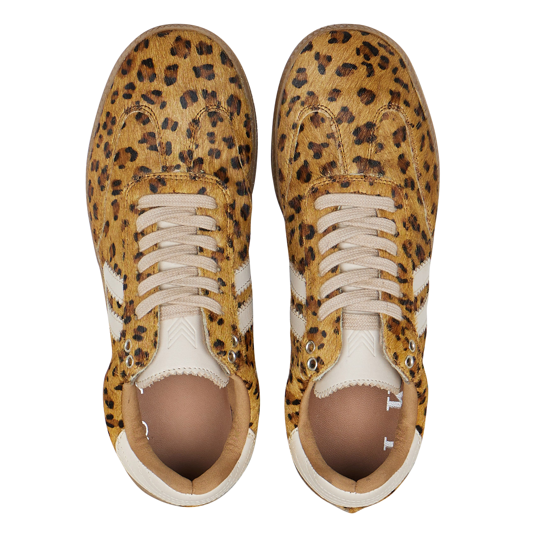 Low-top pony leather sneakers IKKS Brown