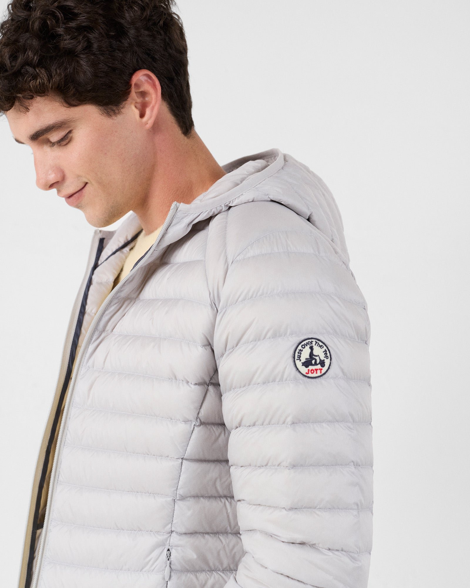 Lightweight hooded puffer jacket nico JOTT Grey