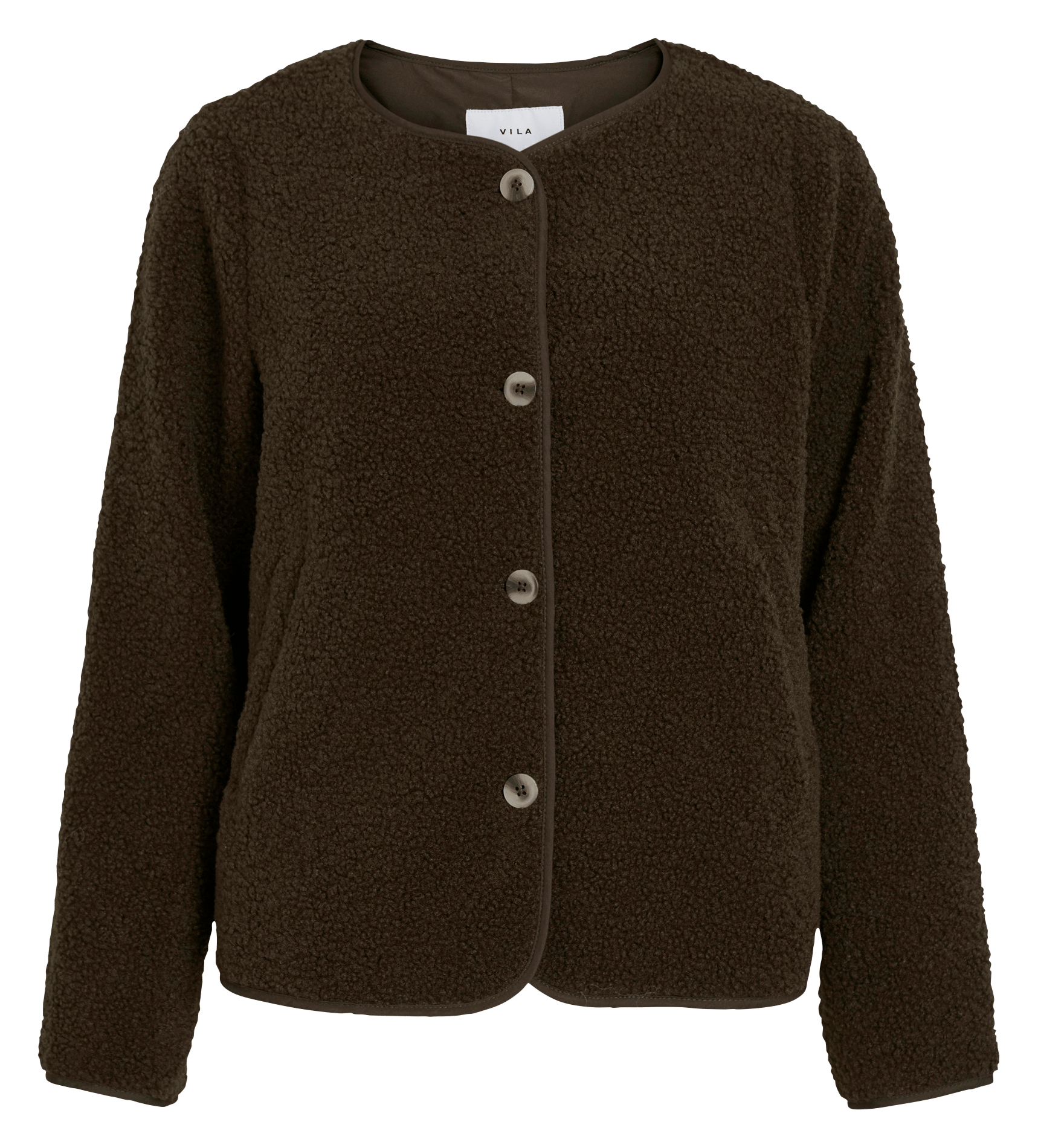 Veste col rond  VILA Marron