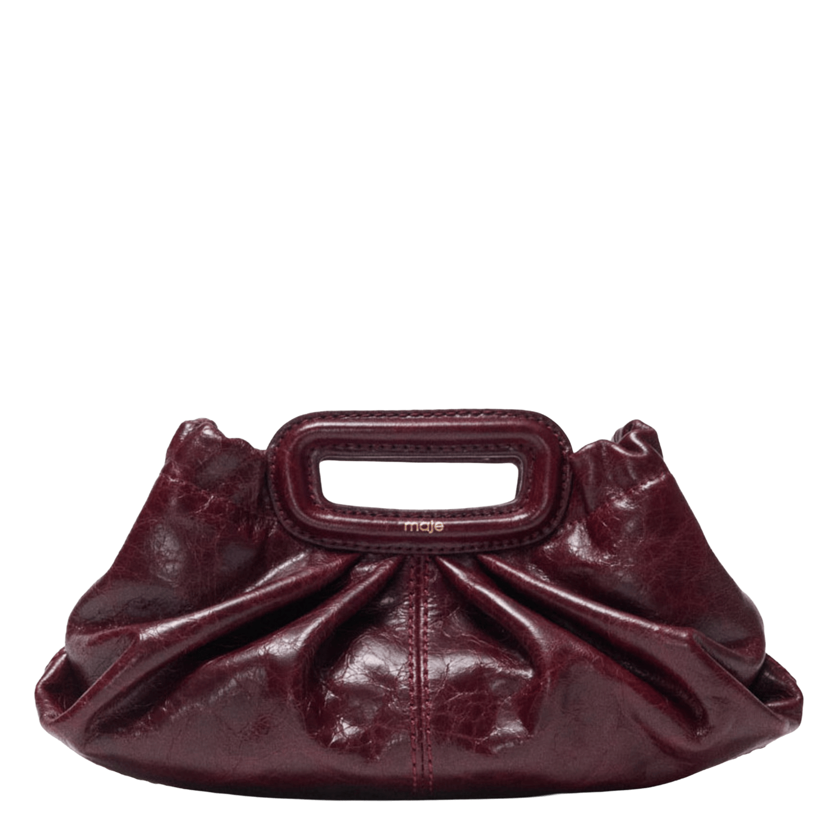 Bolso pequeño de piel craquelada MAJE