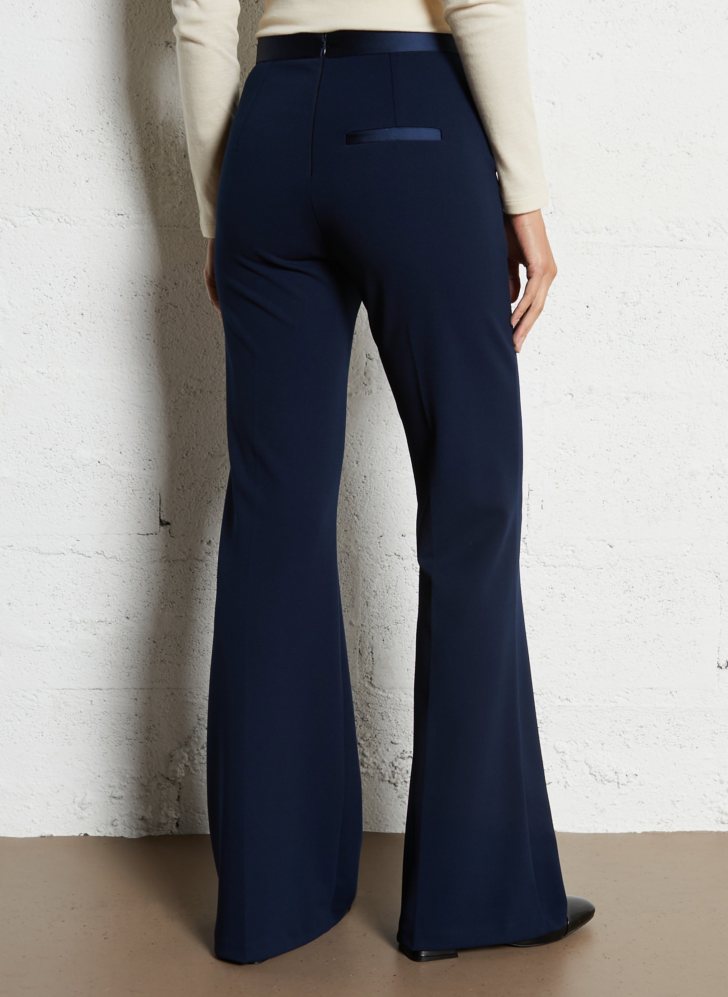 Pantalon flare taille haute IMPERIAL Bleu