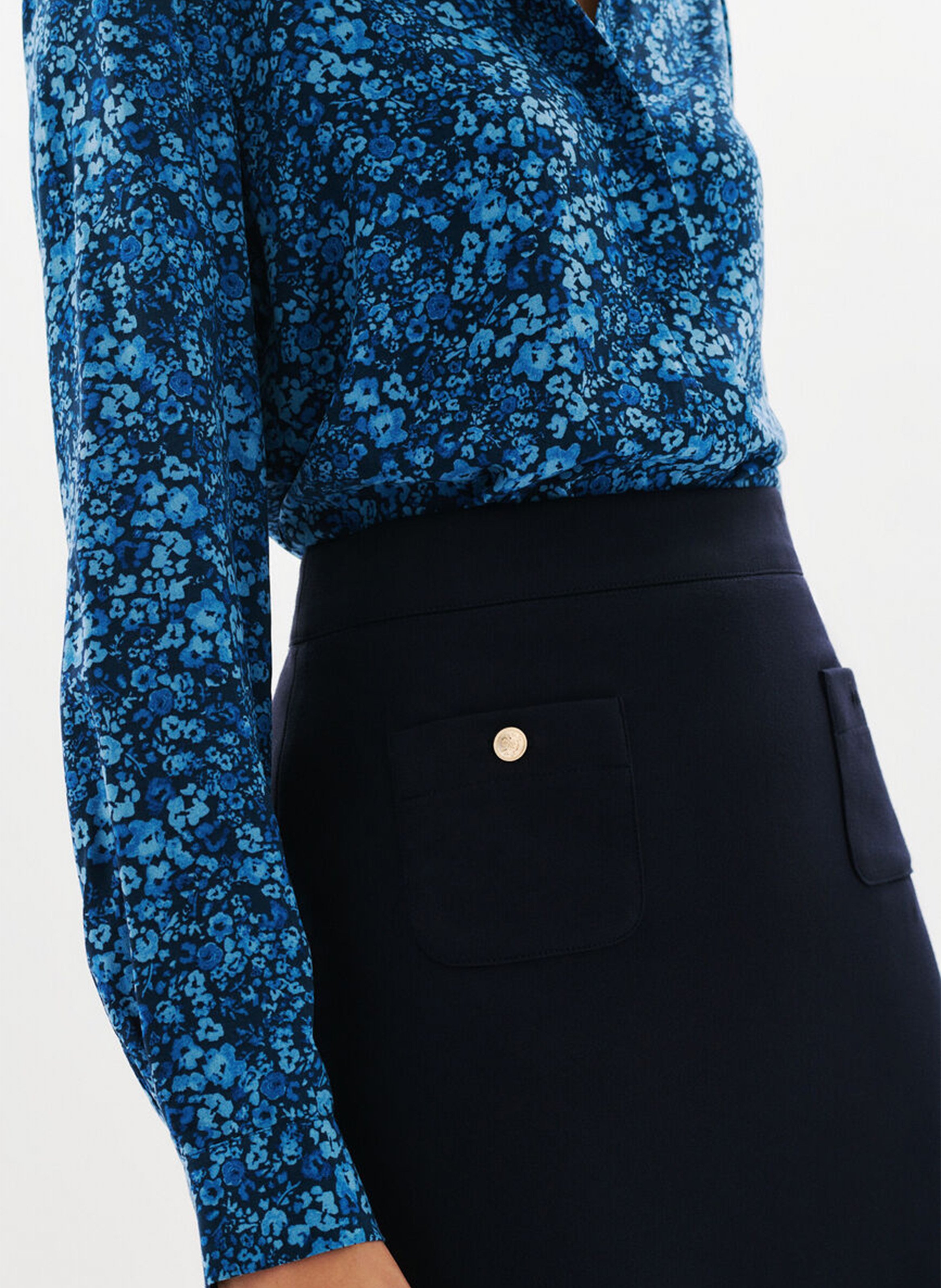 Midi skirt CAROLL Blue