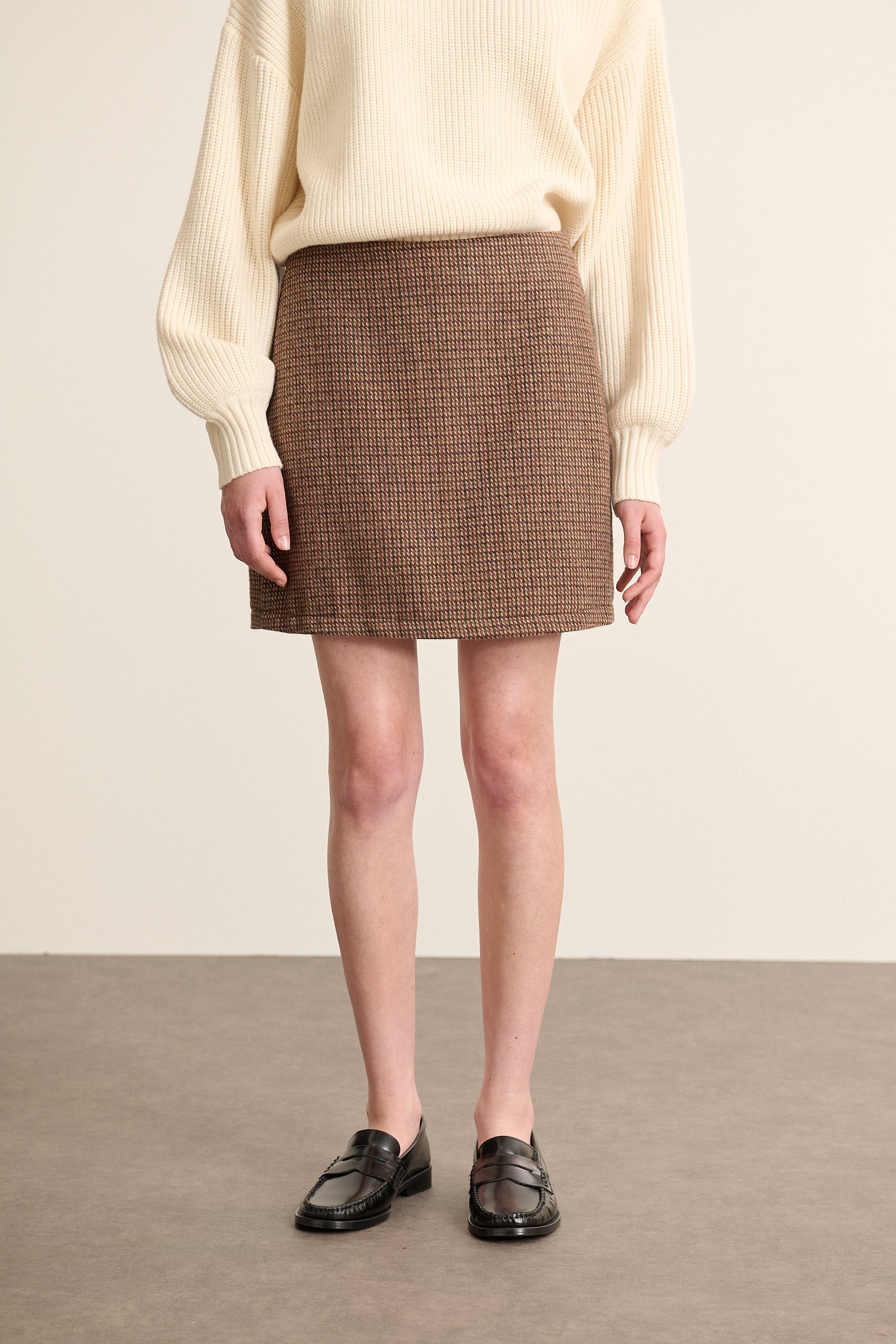 V-neck cardigan with puff sleeves GARANCE PARIS White