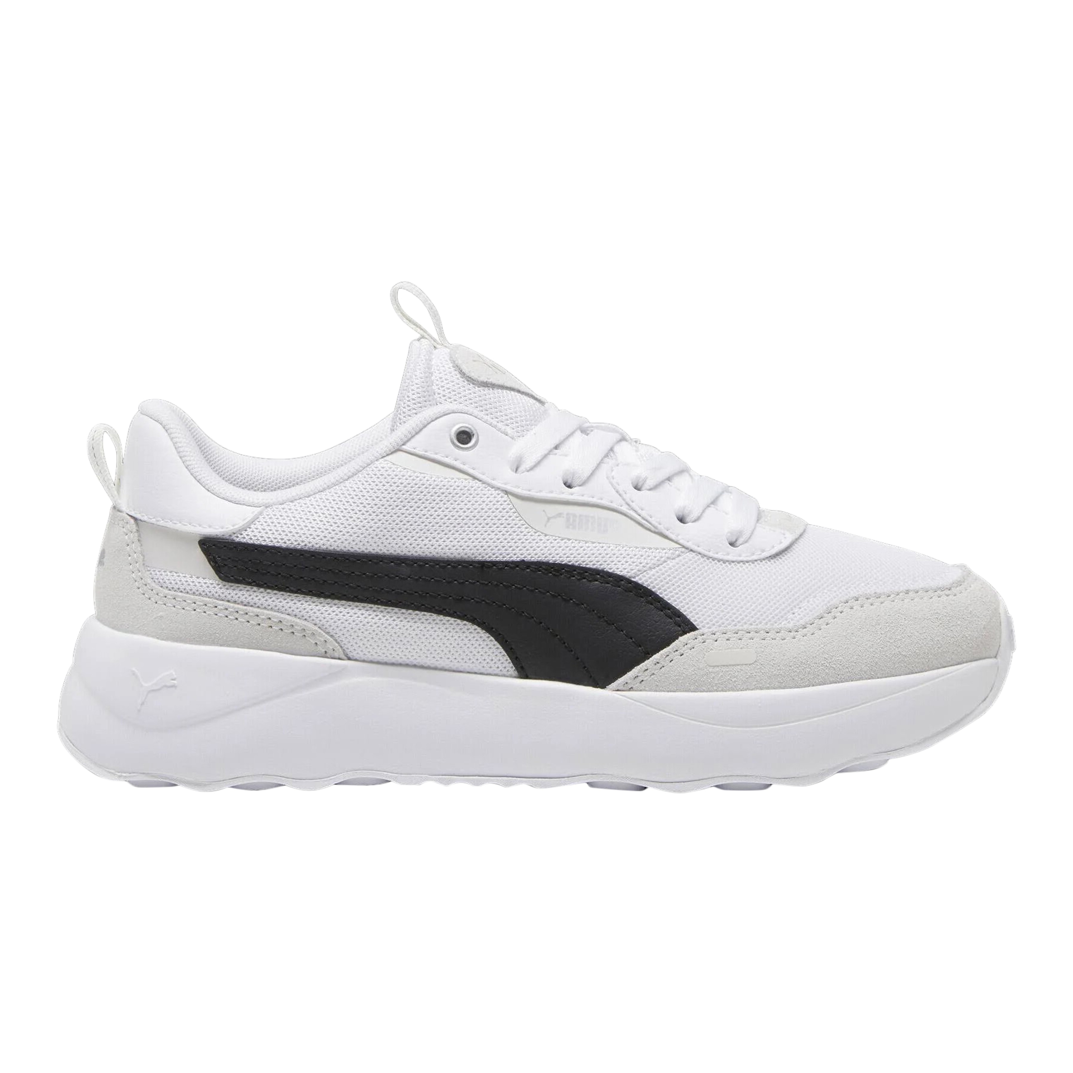 Low-top leather runtamed platform sneakers PUMA White