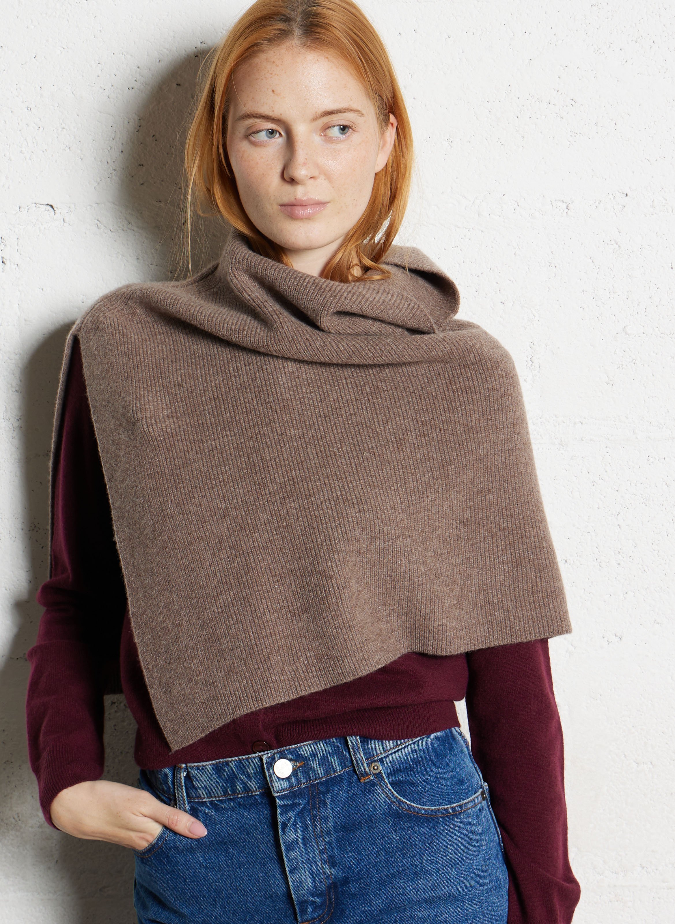 Alaska - Einfarbiger Schal aus Wolle SUNCOO