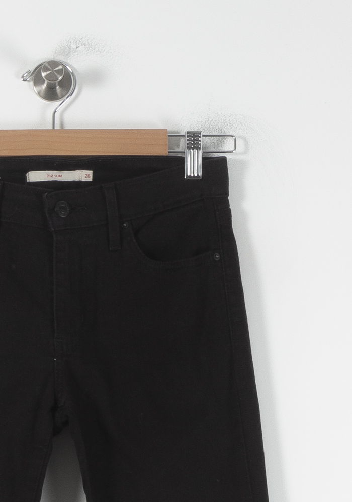 Cropped slim jeans with studs LEVI'S - Seconde main Black