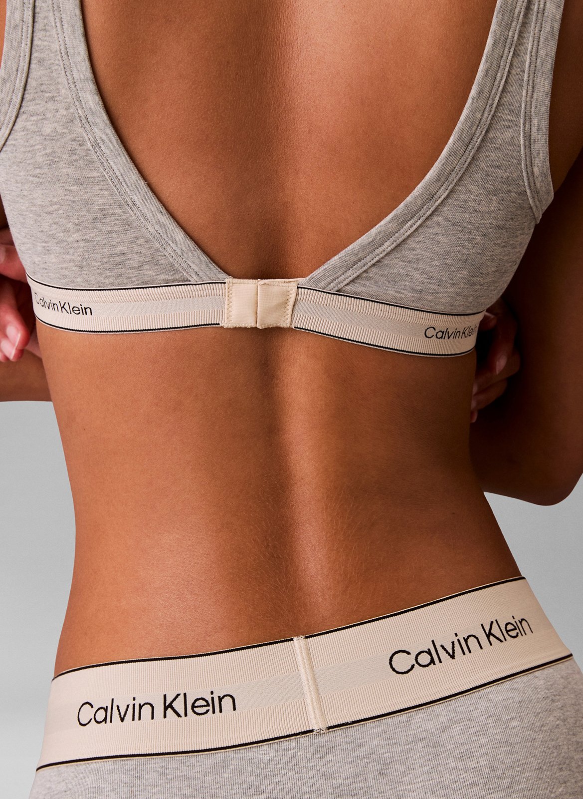 Bustier aus Baumwoll-Mix CALVIN KLEIN UNDERWEAR Grau