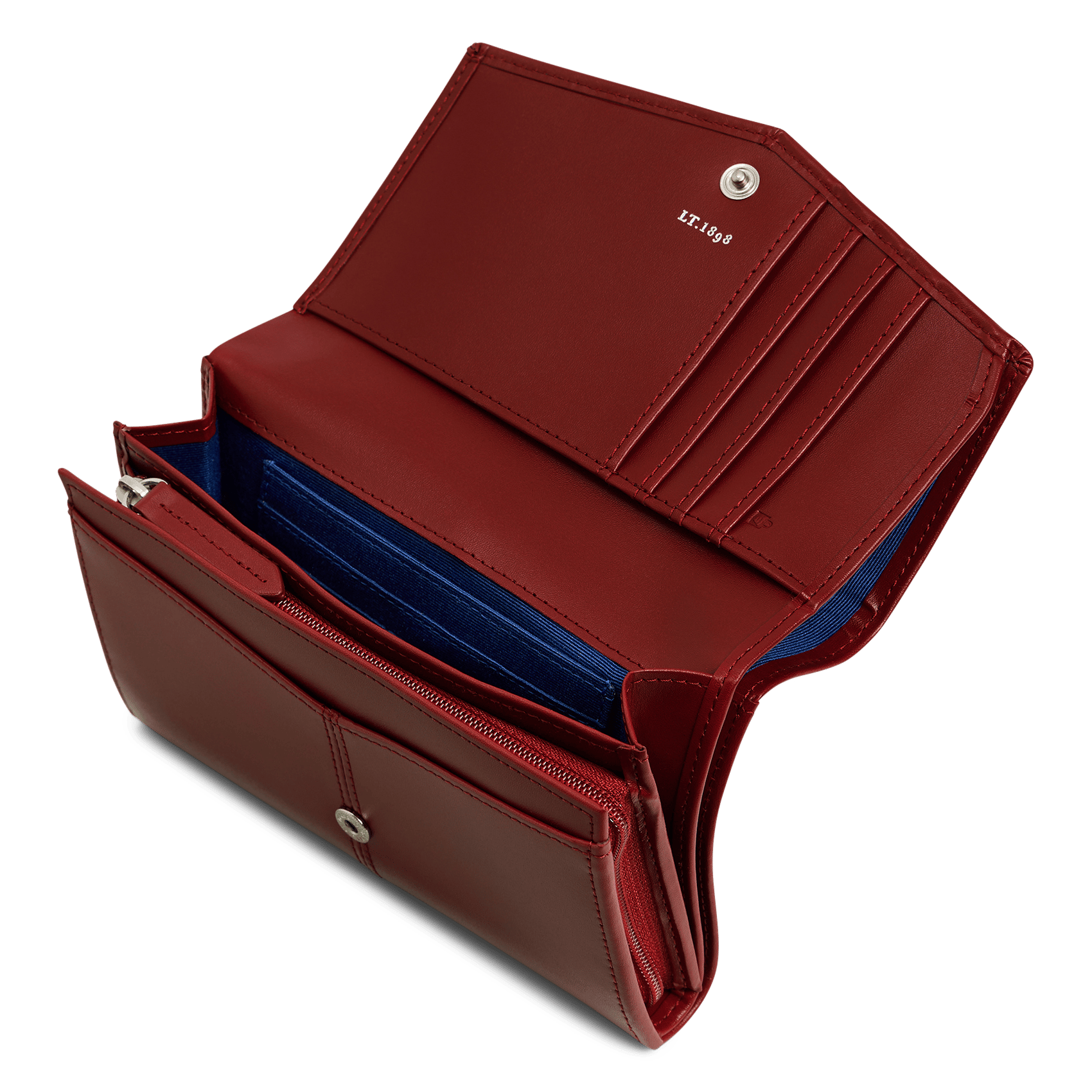 Smooth leather wallet Red