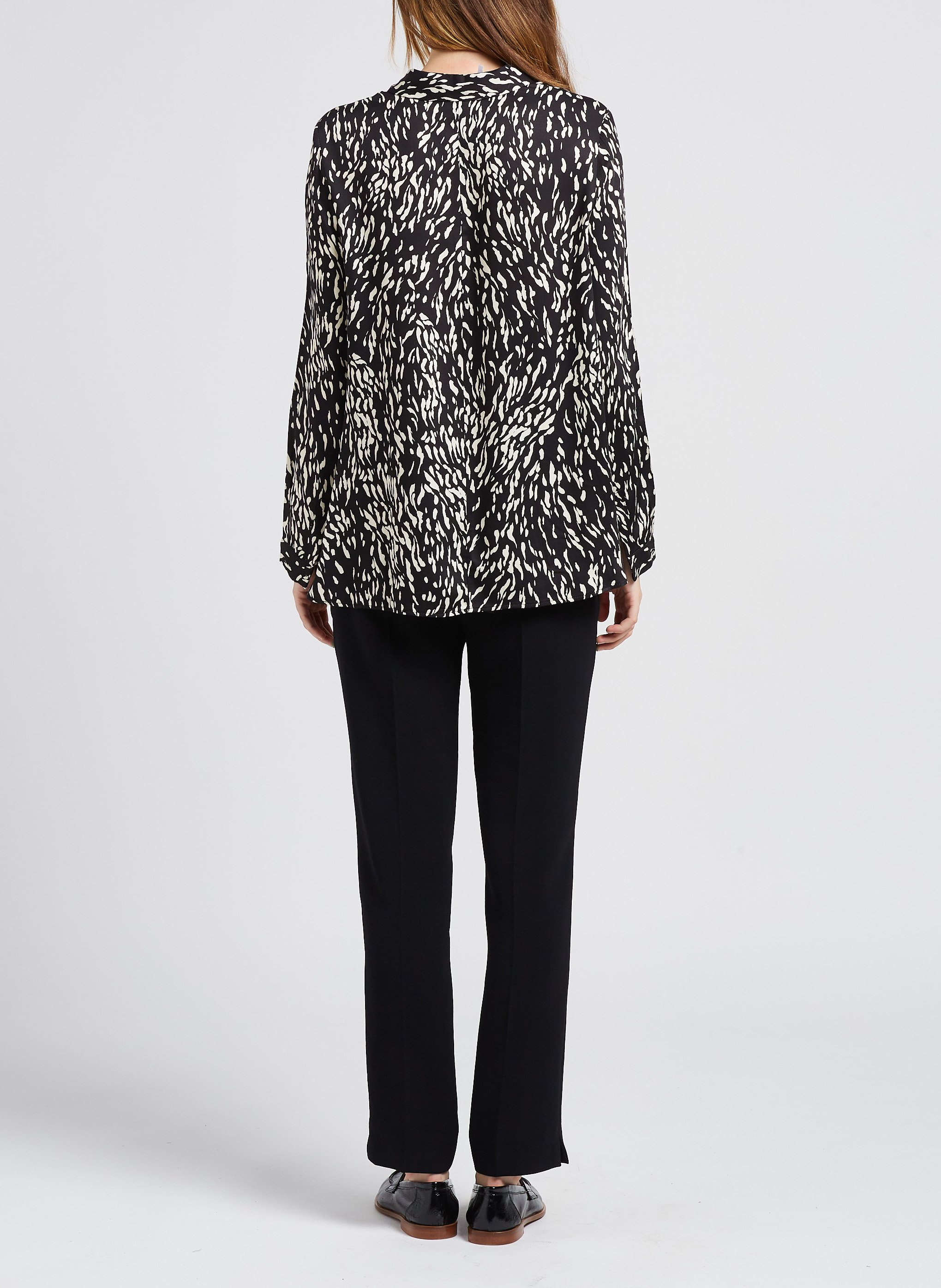 Printed A-line shirt IMPERIAL Black