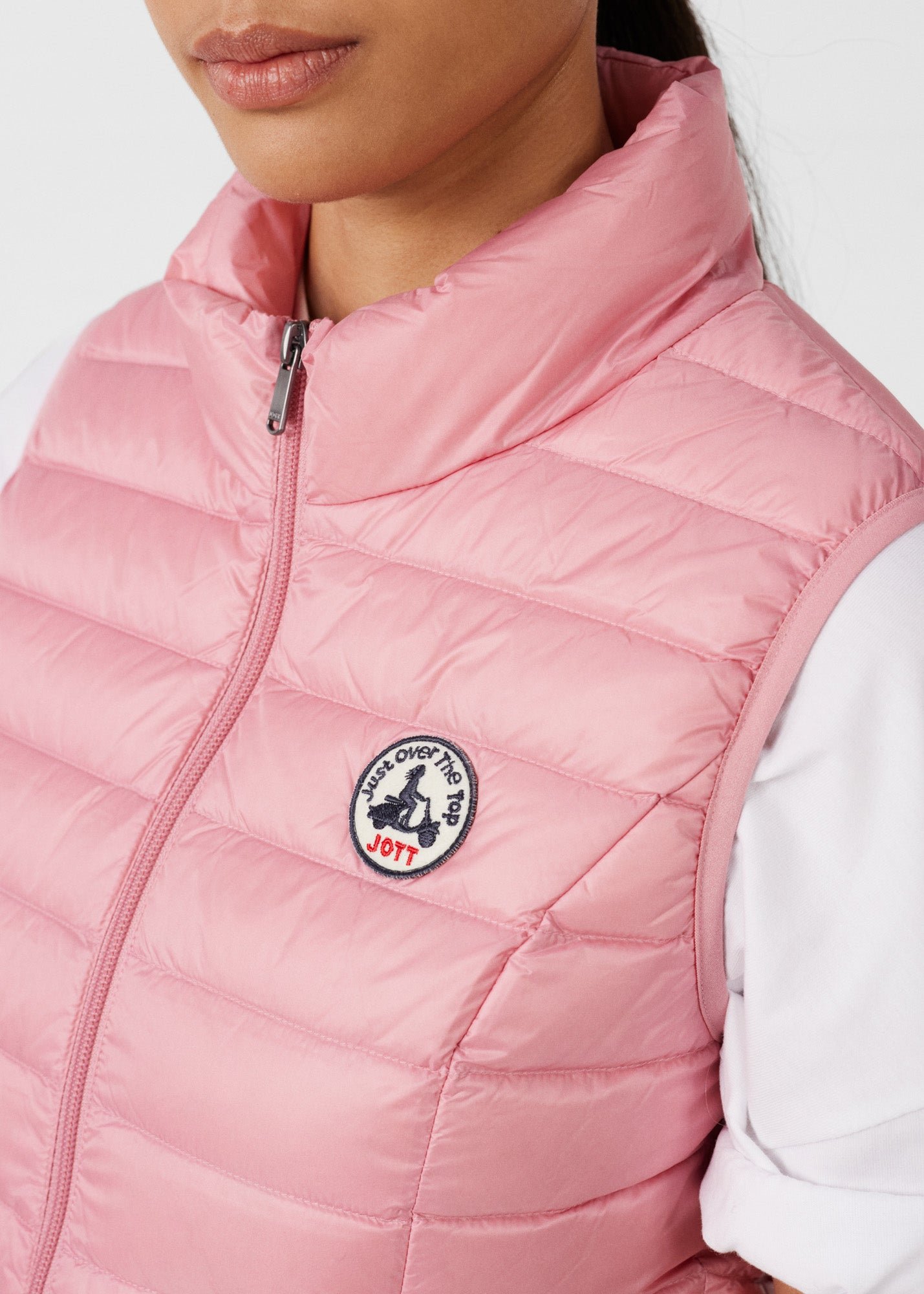 Sleeveless lightweight down vest seda JOTT Pink