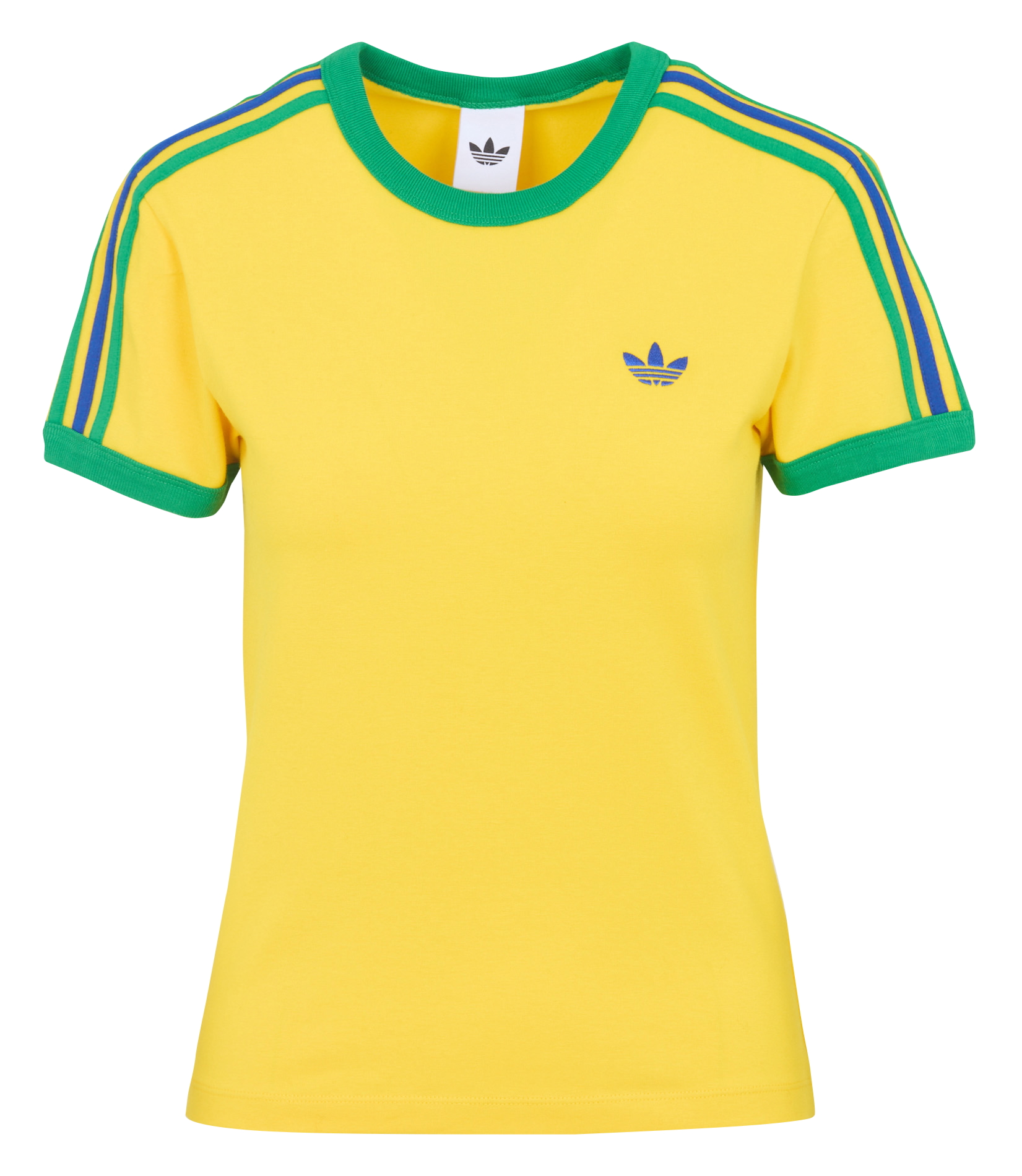 <t-shirt slim-fit mit rundhalsausschnitt aus stretch-baumwolle</t-shirt> ADIDAS Gelb