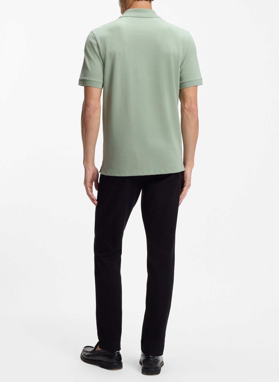 Short-sleeve solid color polo BOSS Khaki