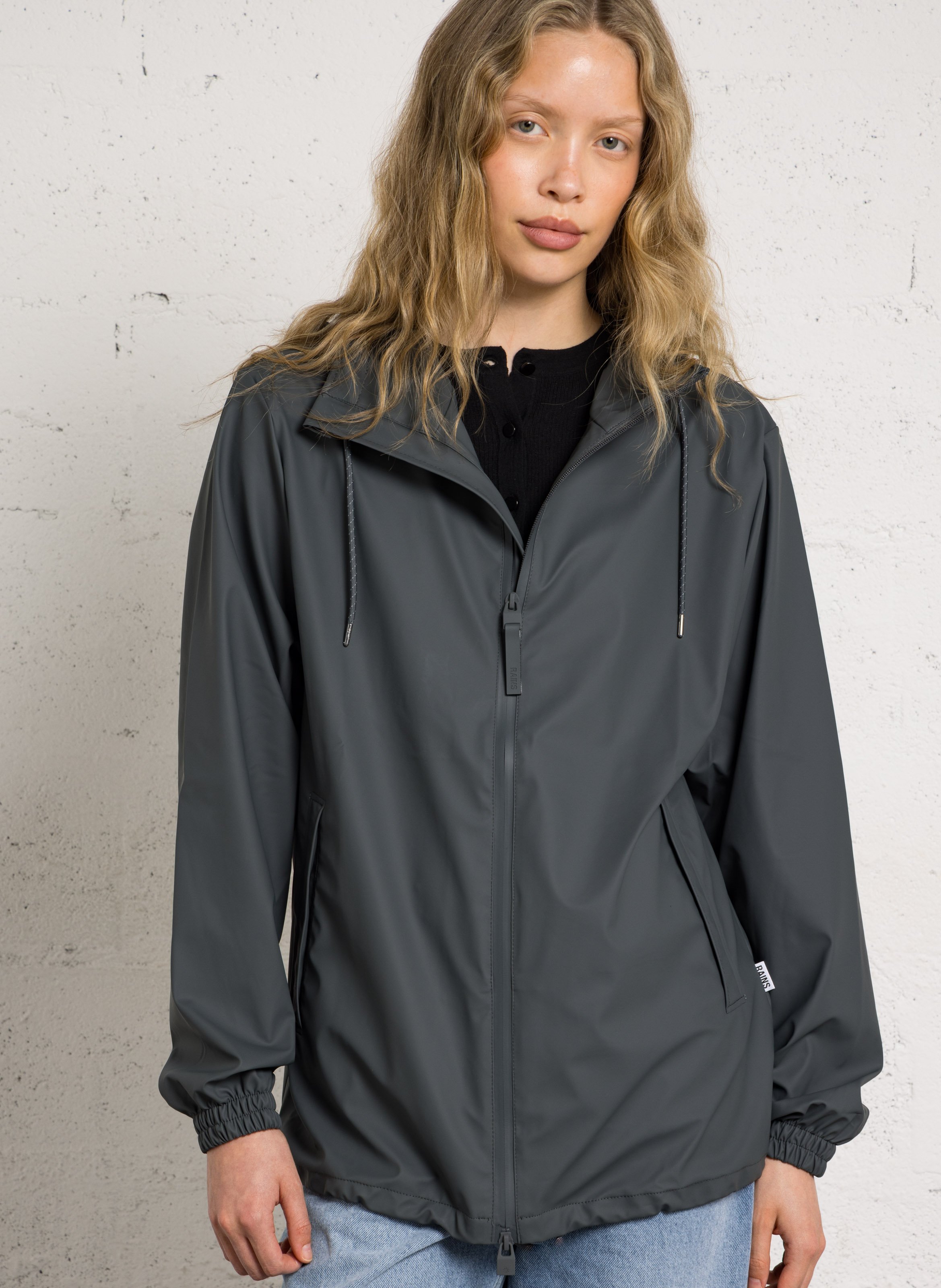 Cotton parka with hood RAINS Grey