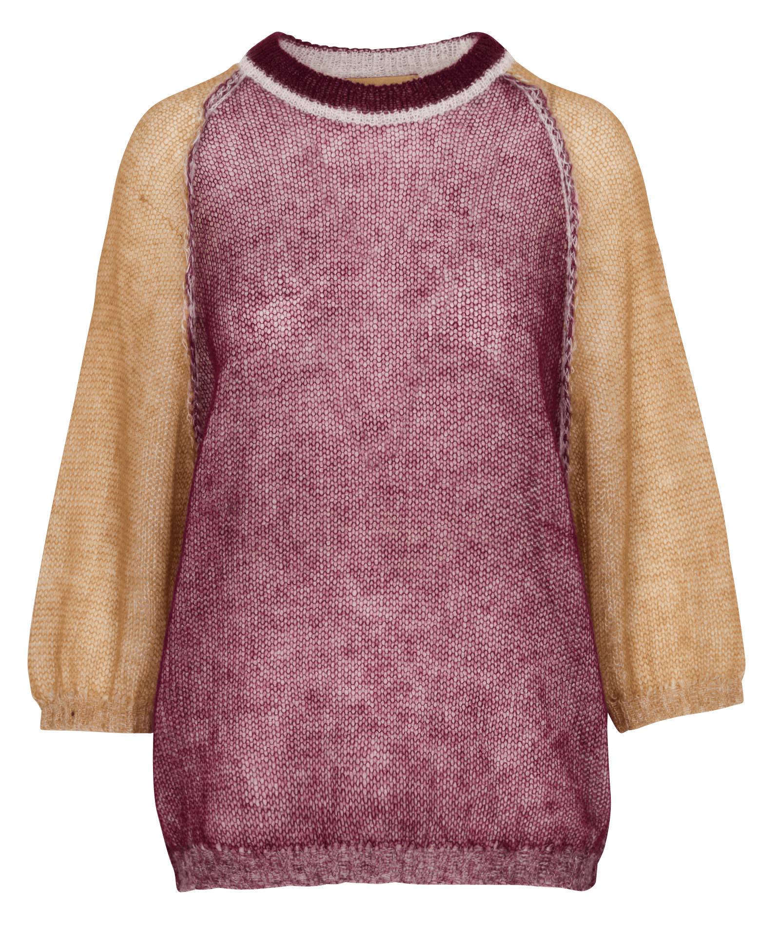 Gerade geschnittener Rundhalspullover aus Mohair-Mix MOMONI Violett