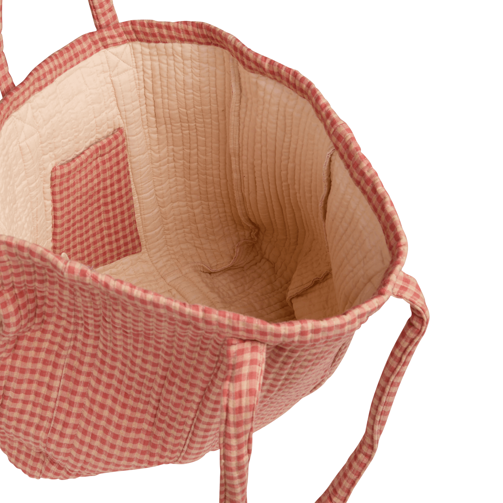 Geruite gewatteerde shopper APACHES COLLECTIONS Rood