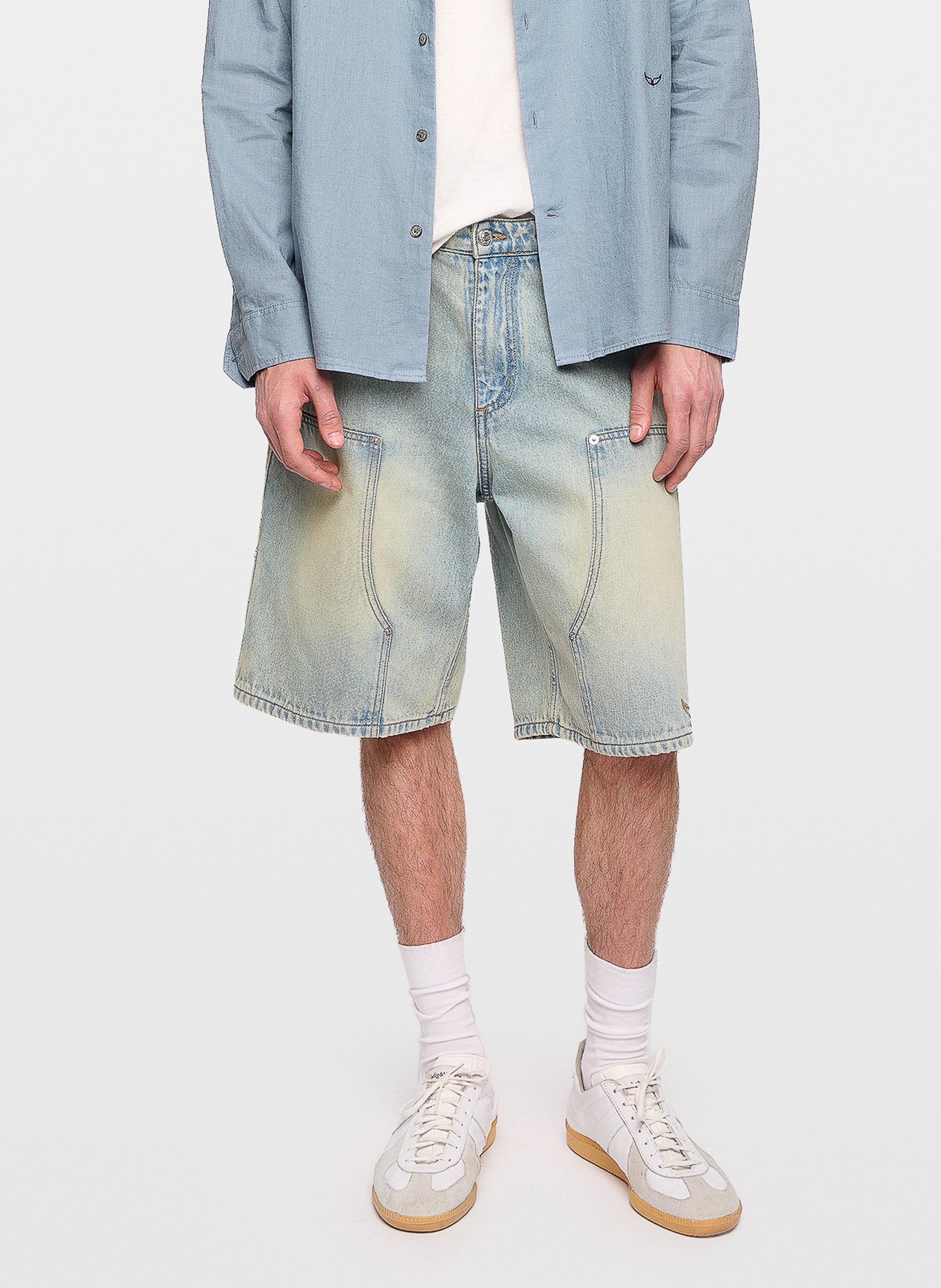 Gerade geschnittene Baumwollshorts ZADIG&VOLTAIRE Blau