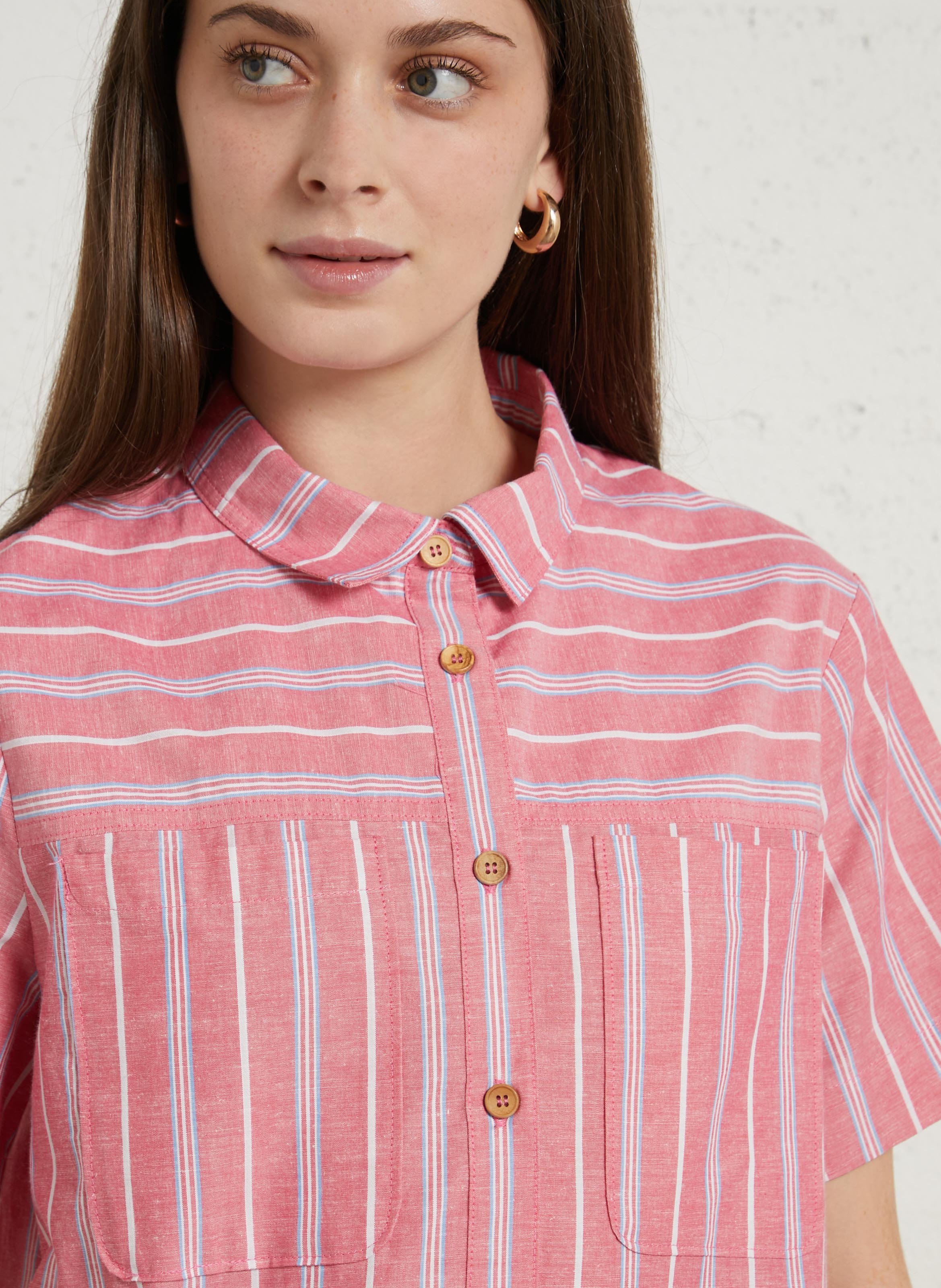 Robe courte à rayures  ARMOR LUX Rose