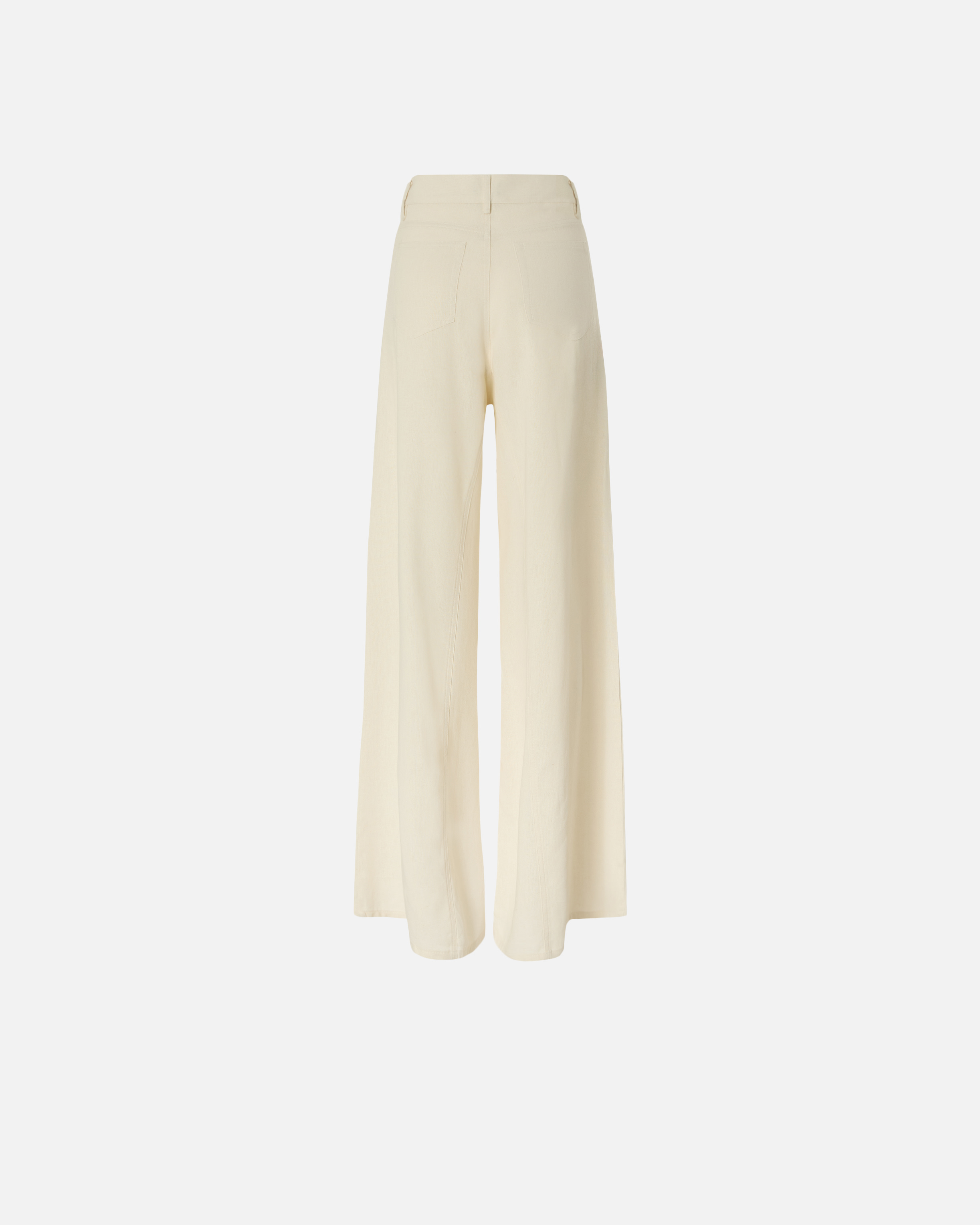 Pantalon wide leg en lin PINKO Blanc