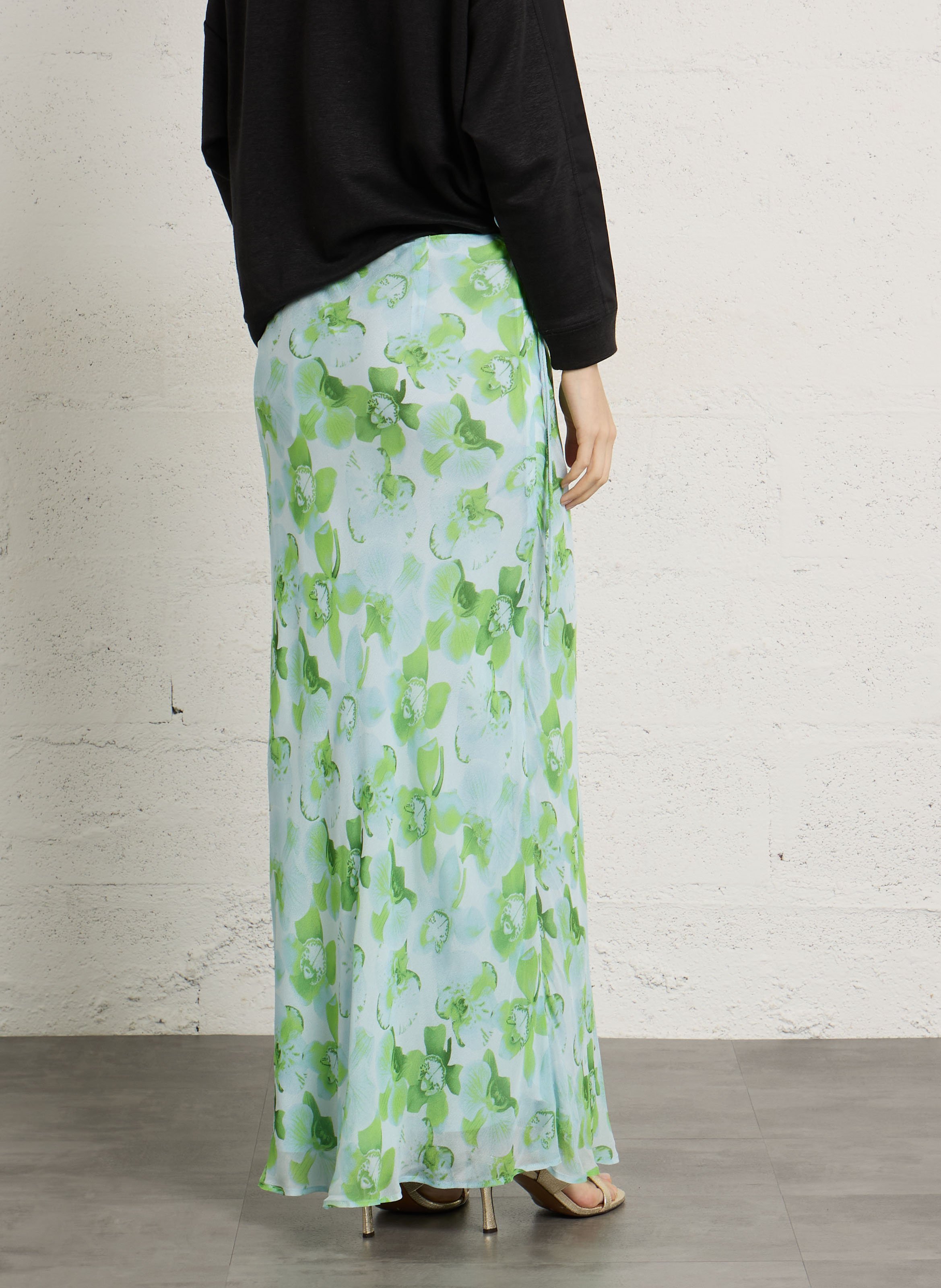 Gerade geschnittener Maxirock mit Print FABIENNE CHAPOT Blau