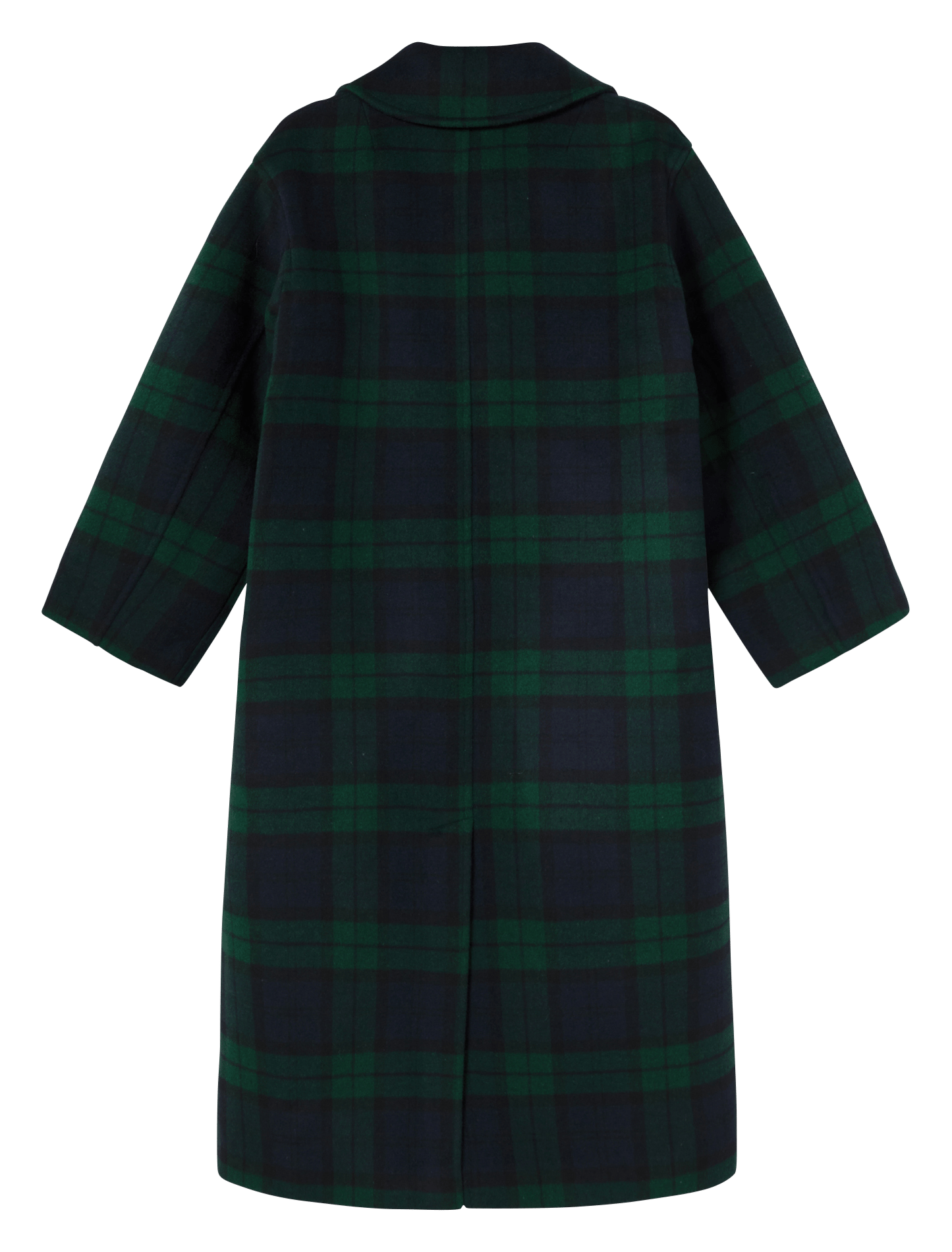 Straight wool-blend coat with classic collar THE TINY BIG SISTER Blue