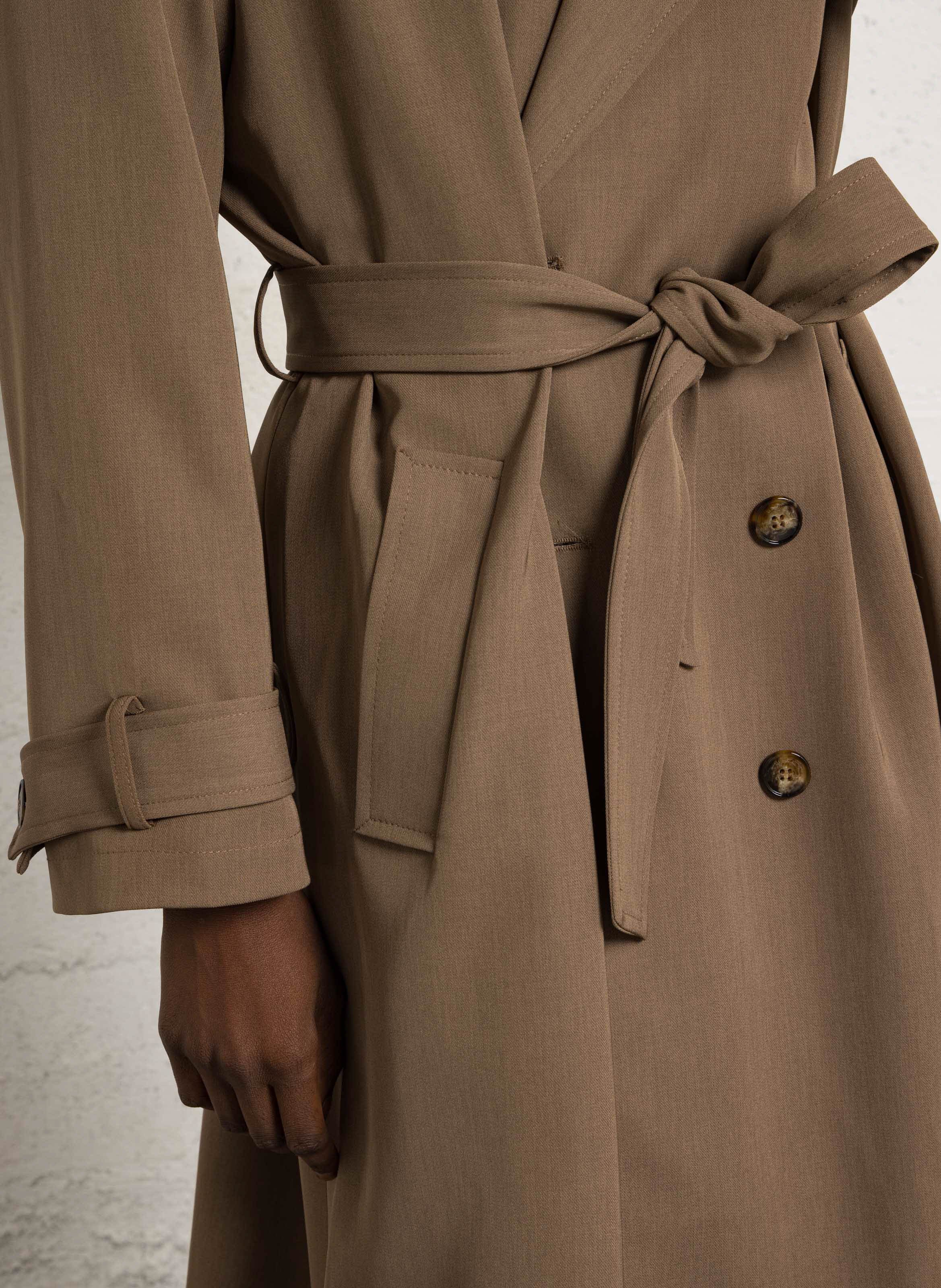 Manteau trench à ceinture IMPERIAL Marron