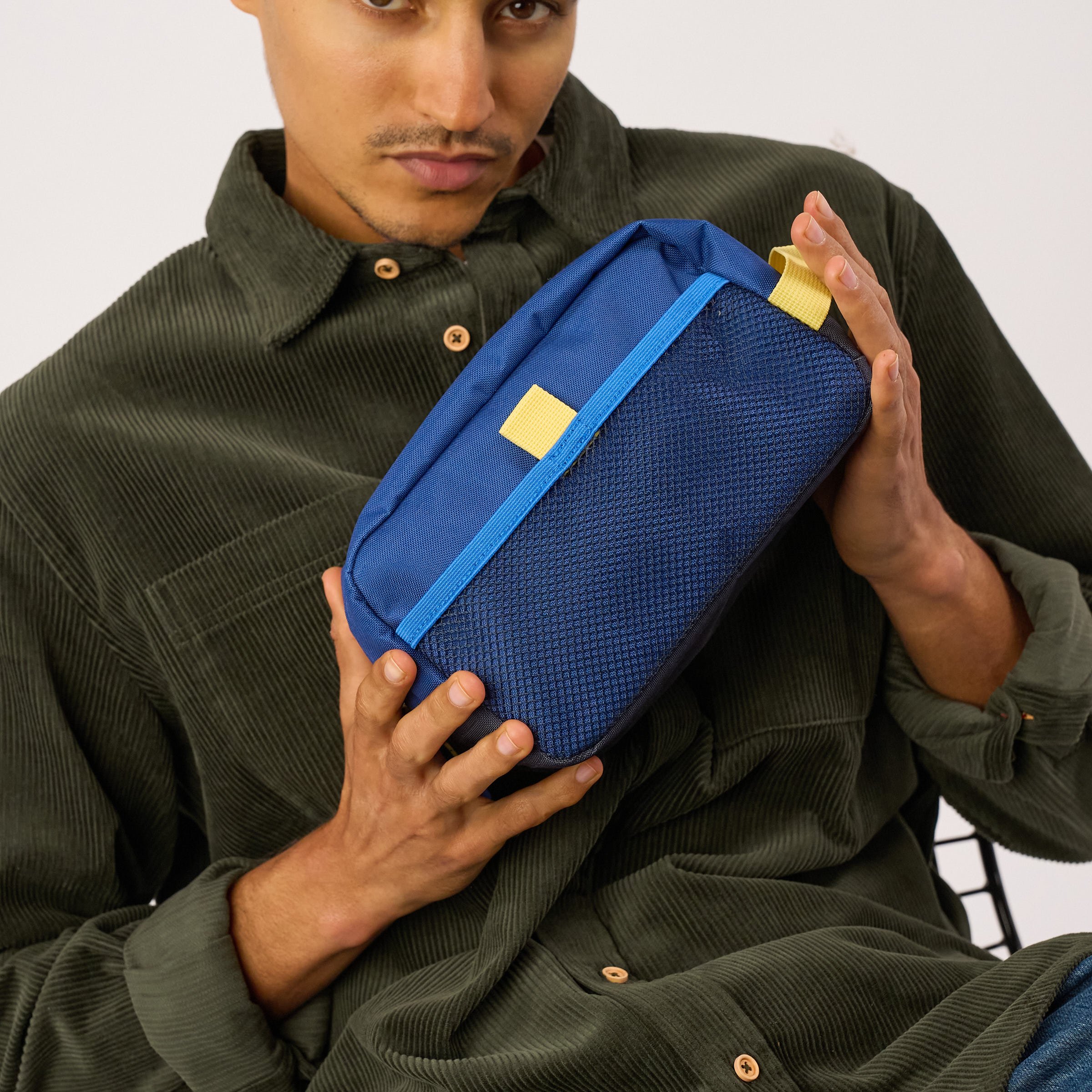 Recycled polyester toiletry bag BILLYBELT Blue