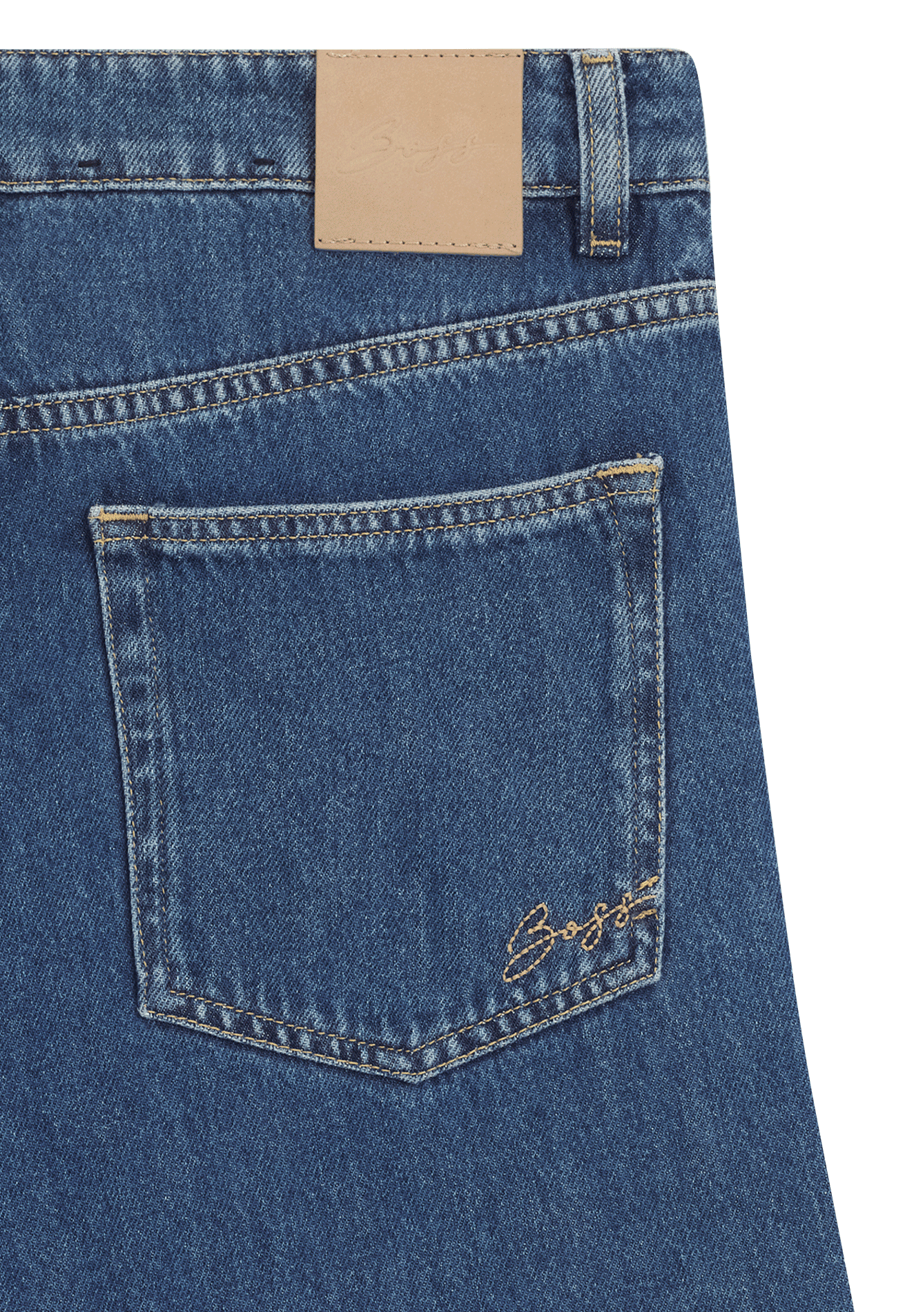 Jean droit en coton BOSS Blue