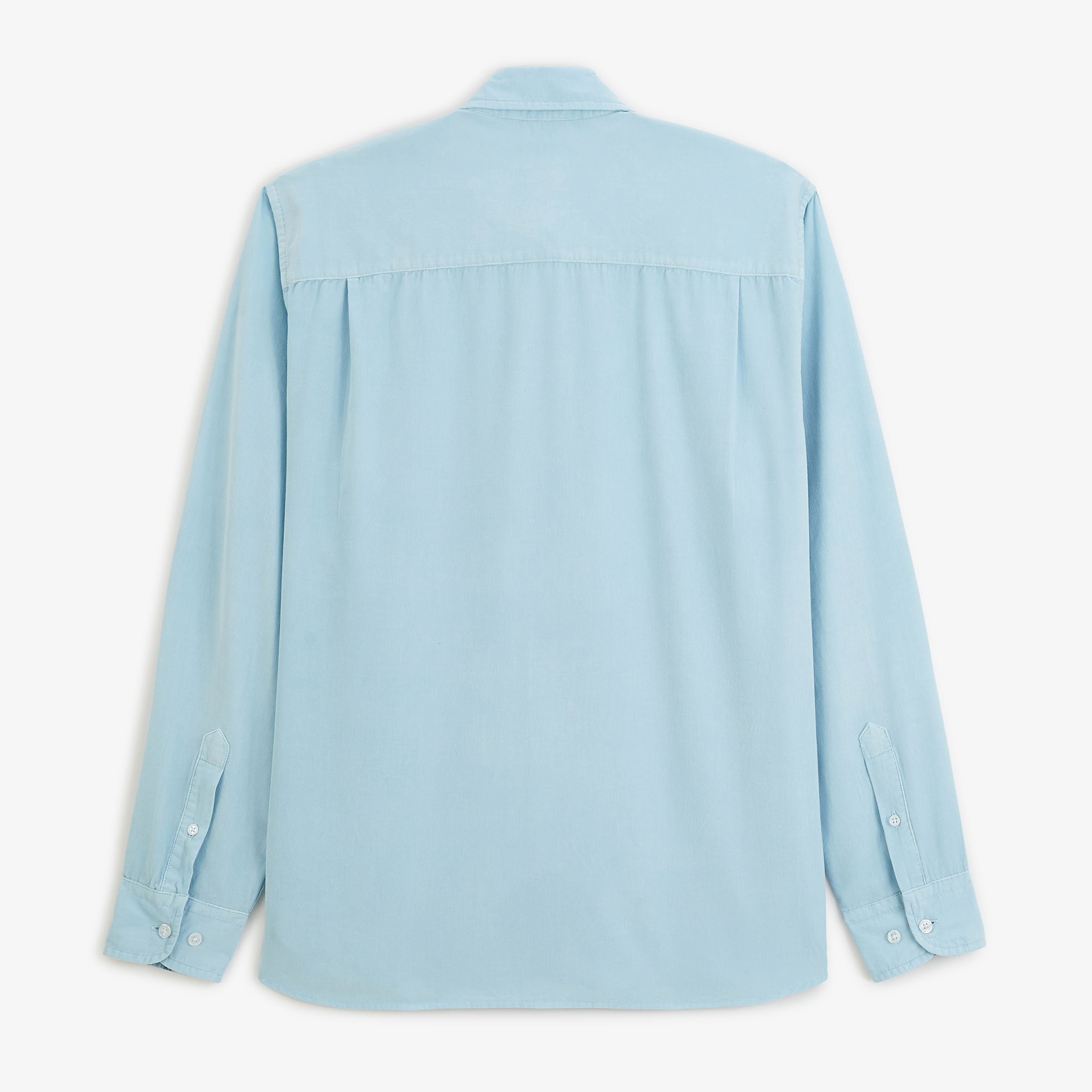 Long-sleeve corduroy shirt in blue breeze SERGE BLANCO Blue