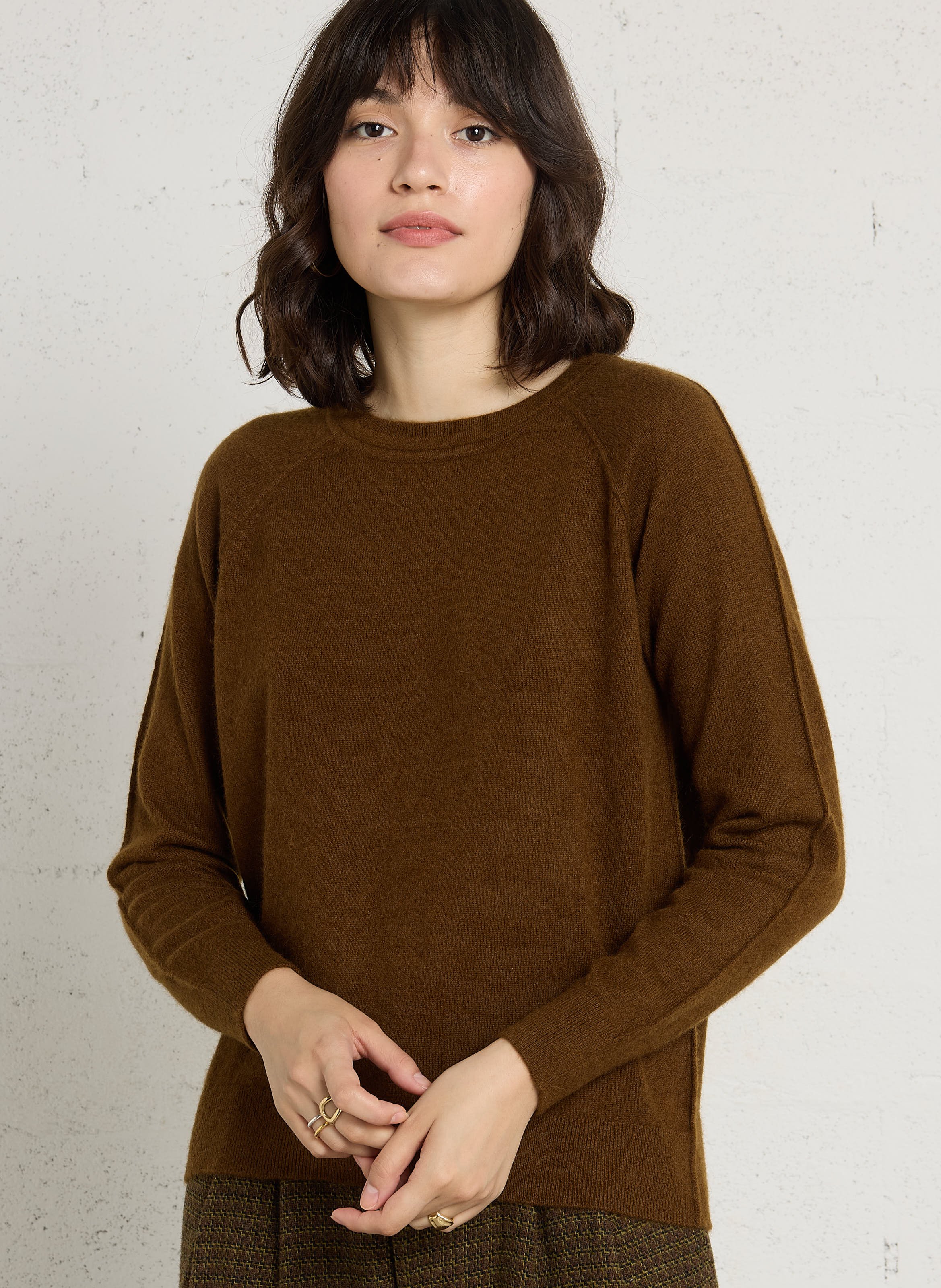 Straight round neck cashmere sweater MAISON 123