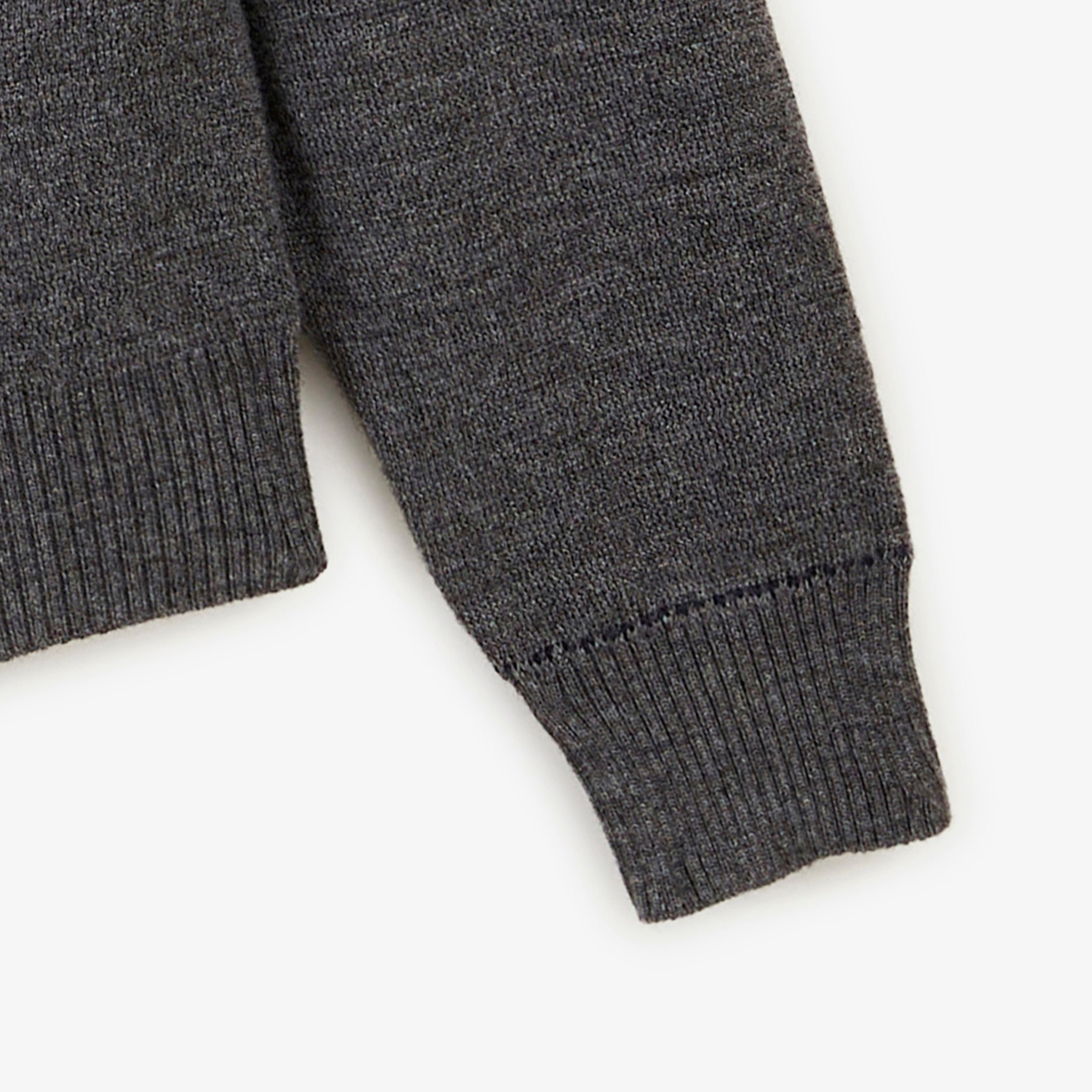 Zipped wool-knit cardigan SERGE BLANCO Grey