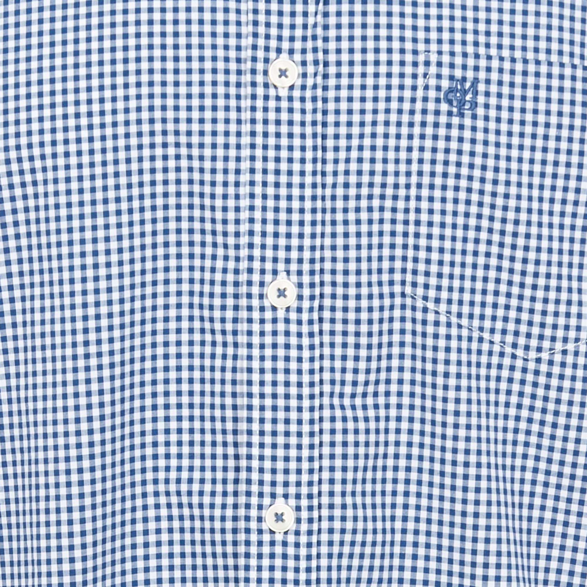 Chemise col classique regular fit à carreaux en coton MARC O'POLO Blanc